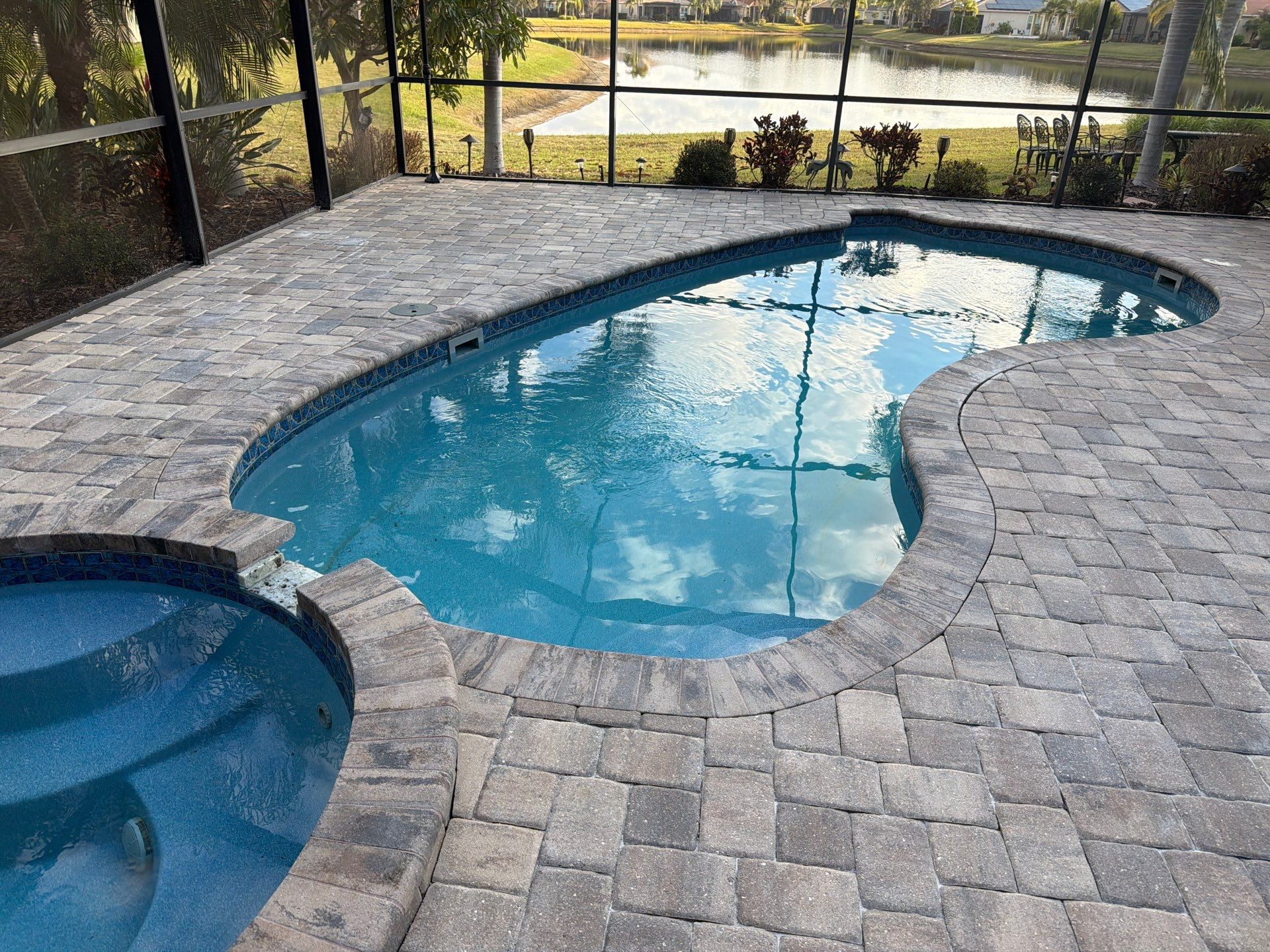 Valencia Lakes Pool Deck Paver Sealing and Restoration by Supreme Paver Experts