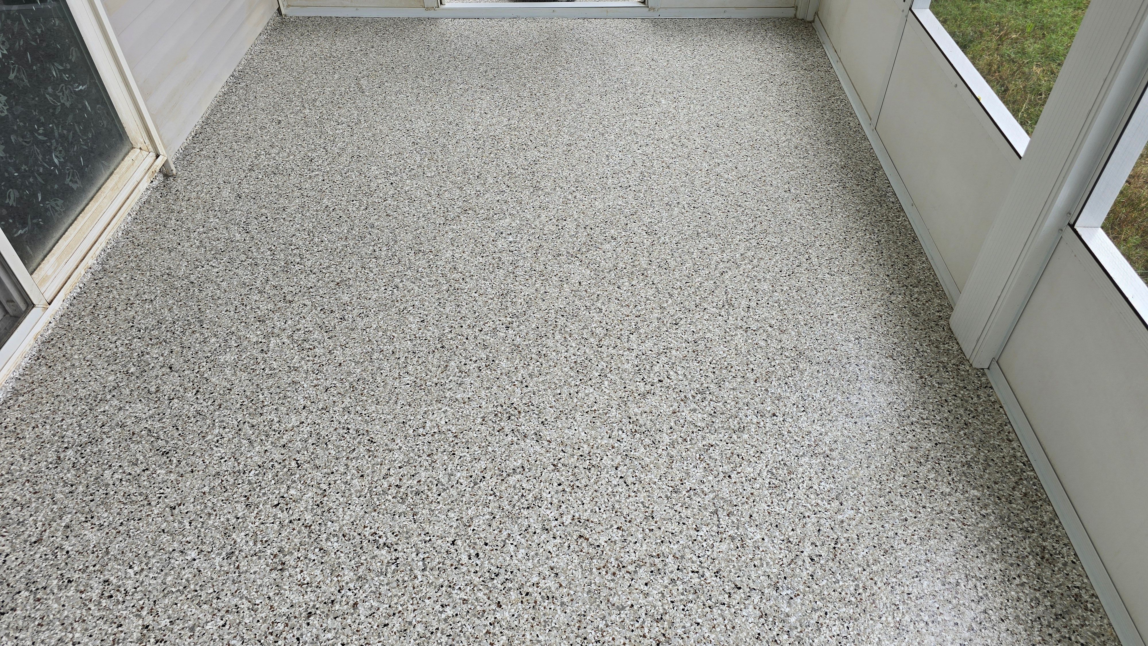 Garage & Back Porch Using Shoreline & Coyote by Elite Floor Solutions