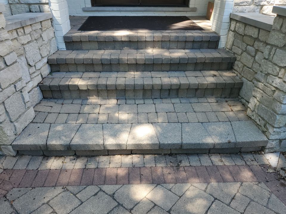 Brick paver clean, sand and seal.  using Surebond SB-1300 by Northern Power Washing LLC.