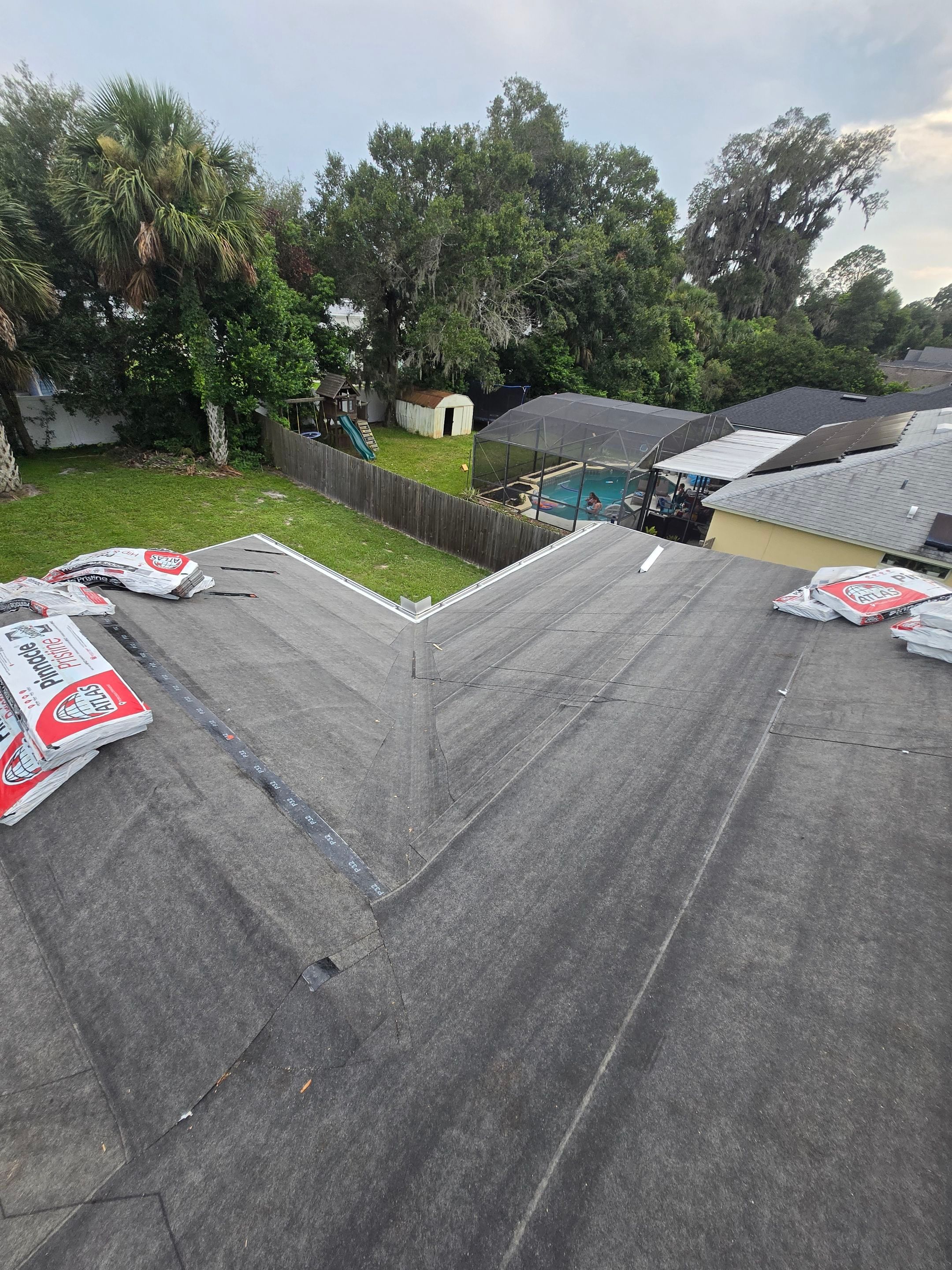 Atlas Pinnacle Pristine Oyster Shell Roof Installation in DeLand by Pinnacle Roofing Group