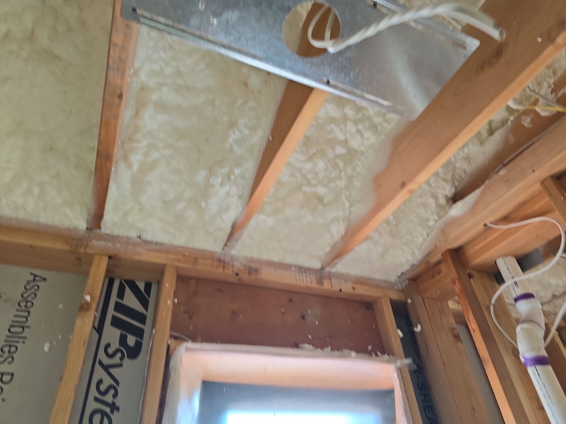 New Home Construction using open cell spray foam by NYS Foam & Energy