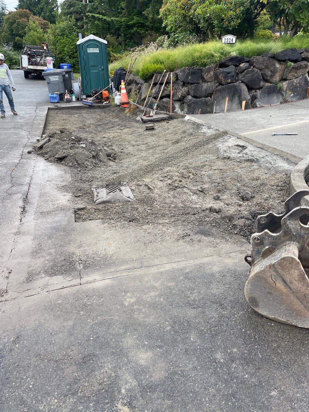 Concrete Driveway Makeover w/ Asphalt Patch | Everett  by Jireh Asphalt & Concrete Inc 