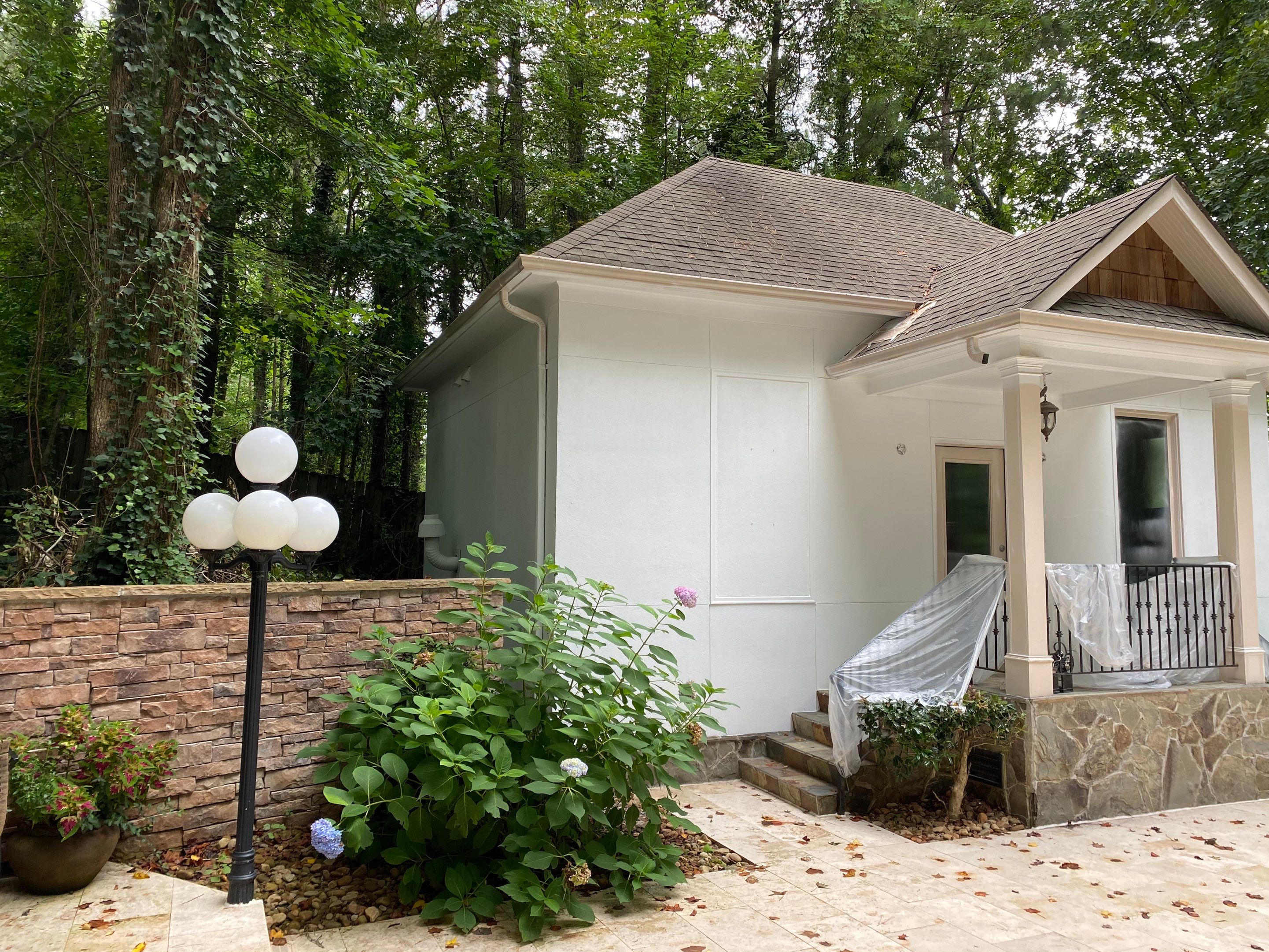 Full Exterior Stucco and Pool House Painting in Marietta by Swift Home Renovations