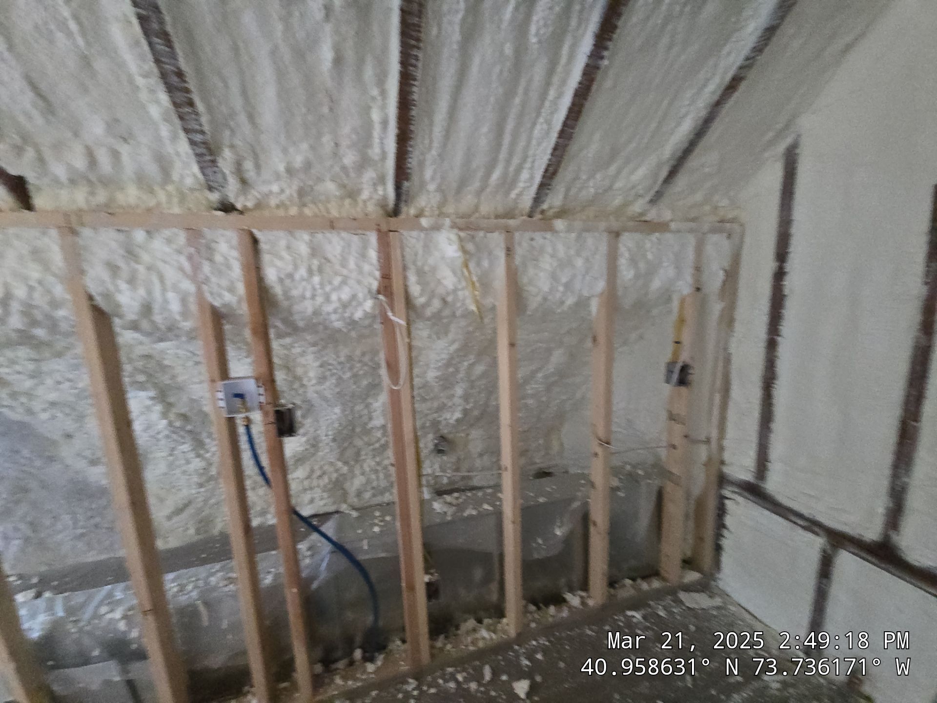Attic Insulation using open cell spray foam by NYS Foam & Energy