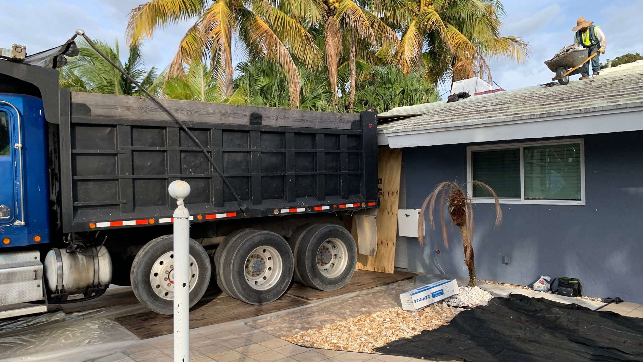 Residential Roofing Installation using 1" Nail strip metal roof by BLUES BROTHERS CONSTRUCTION CORP
