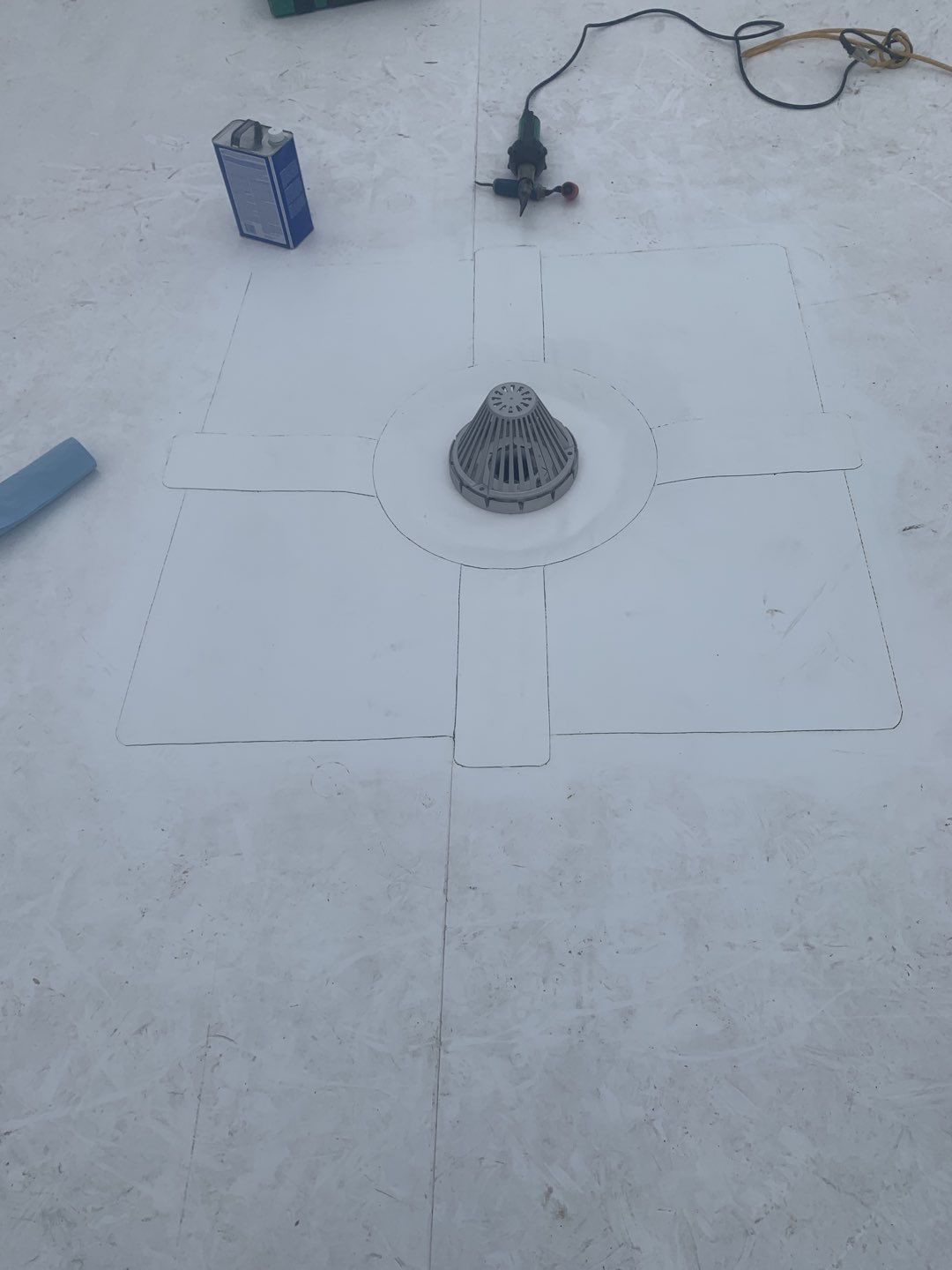 Commercial Roofing Installation using 50 mil PVC by Hostetler Roofing