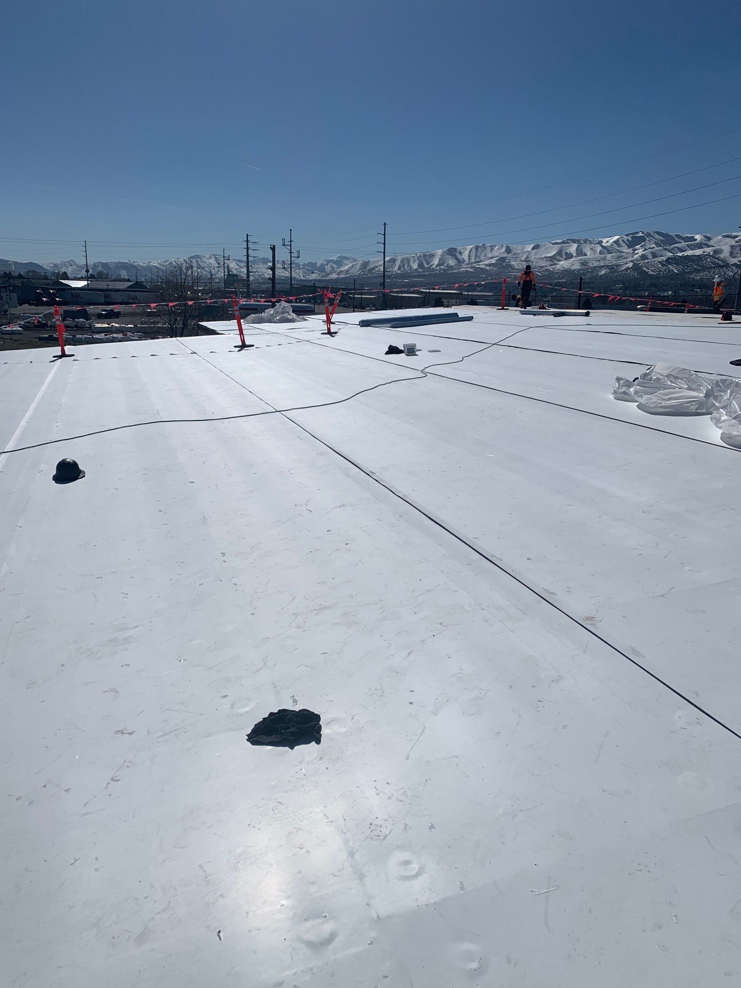 Commercial Roofing Installation using GAF TPO by All County Roofing Inc.