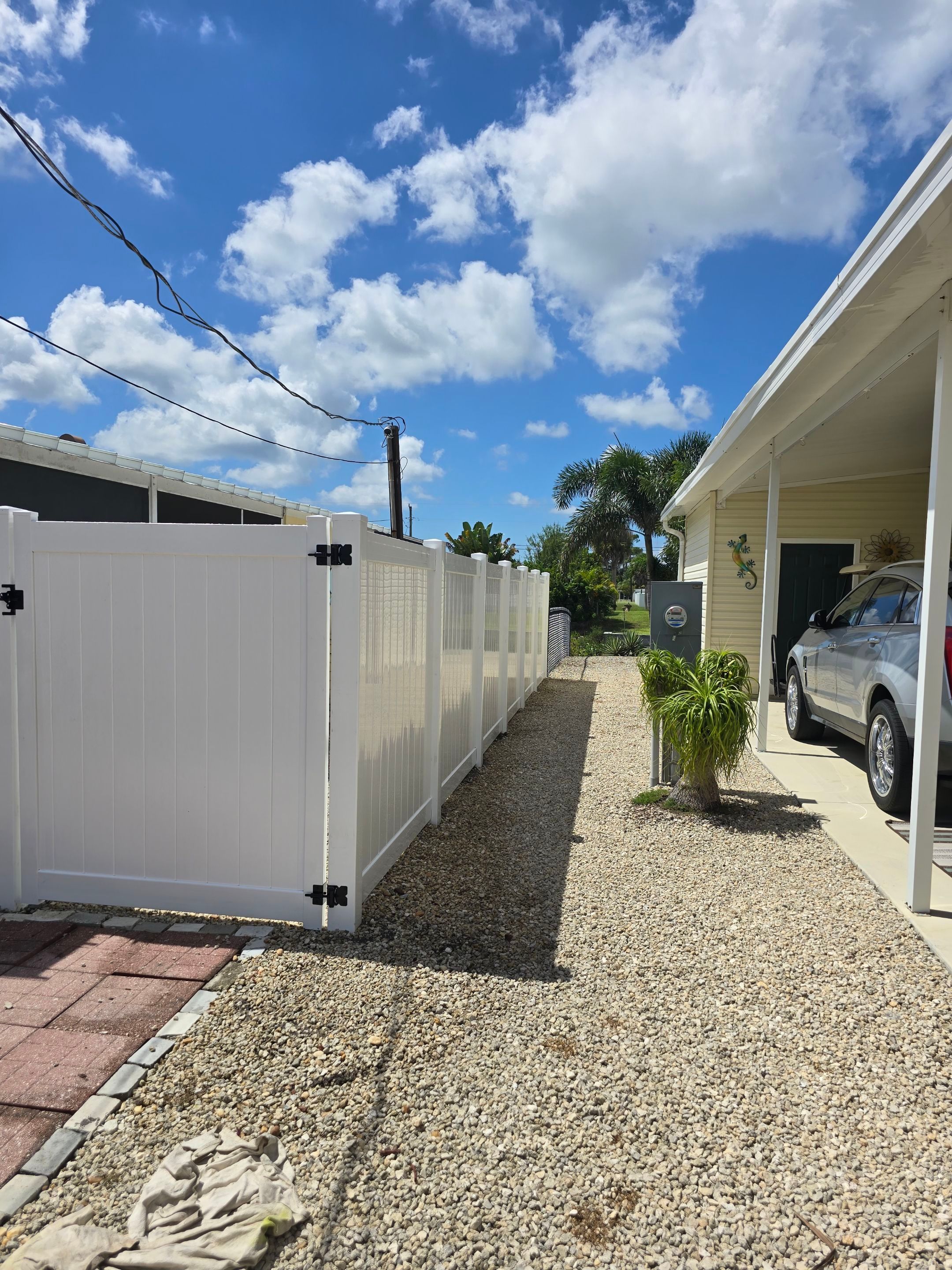 Englewood Waterfront Property Chain Link and Vinyl Fence Installation by True Fence LLC