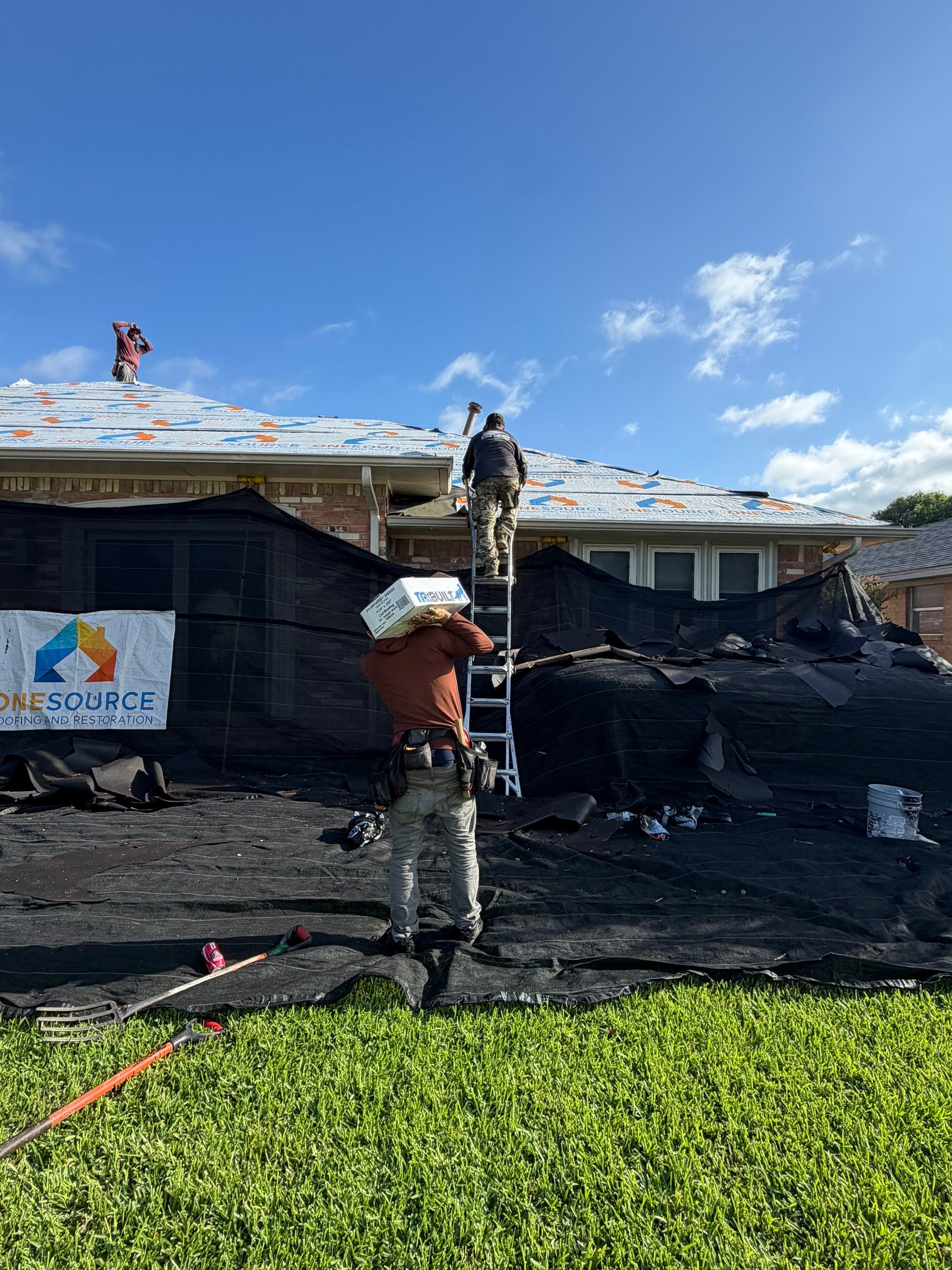 Residential Roofing Installation using Malarkey Highlander Natural Wood by OneSource Roofing and Restoration