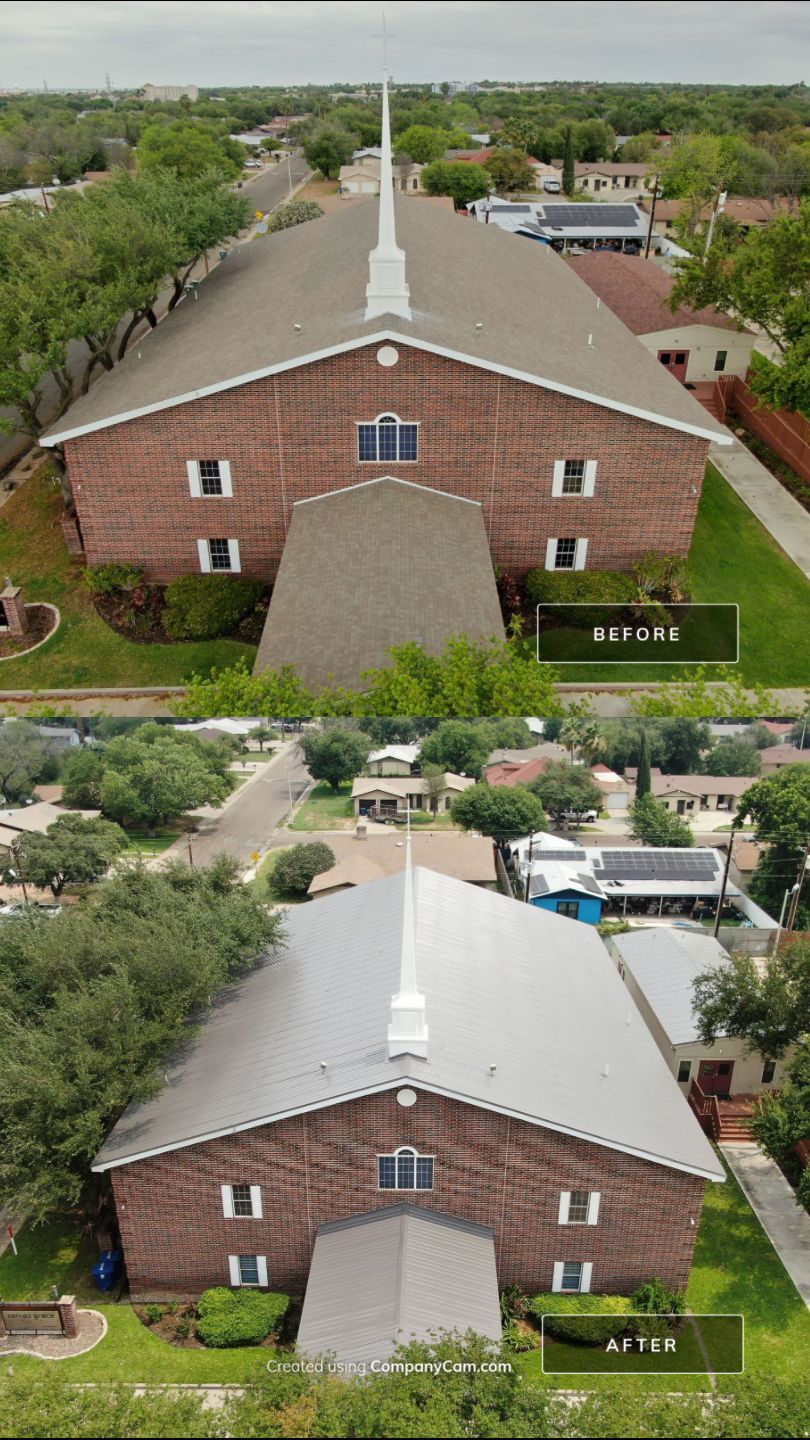 Commercial Roofing Installation using Classic Rib Metal Roof by JM Flores Roofing & Construction, Inc