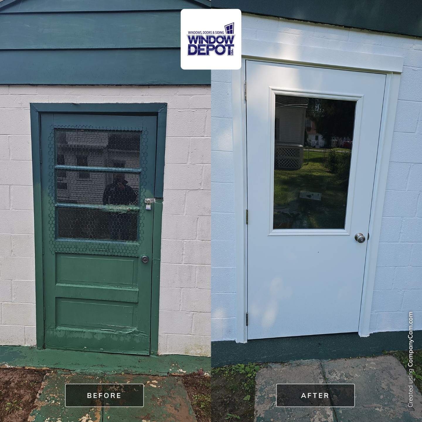 Paint and door replacement by Window Depot of Annapolis