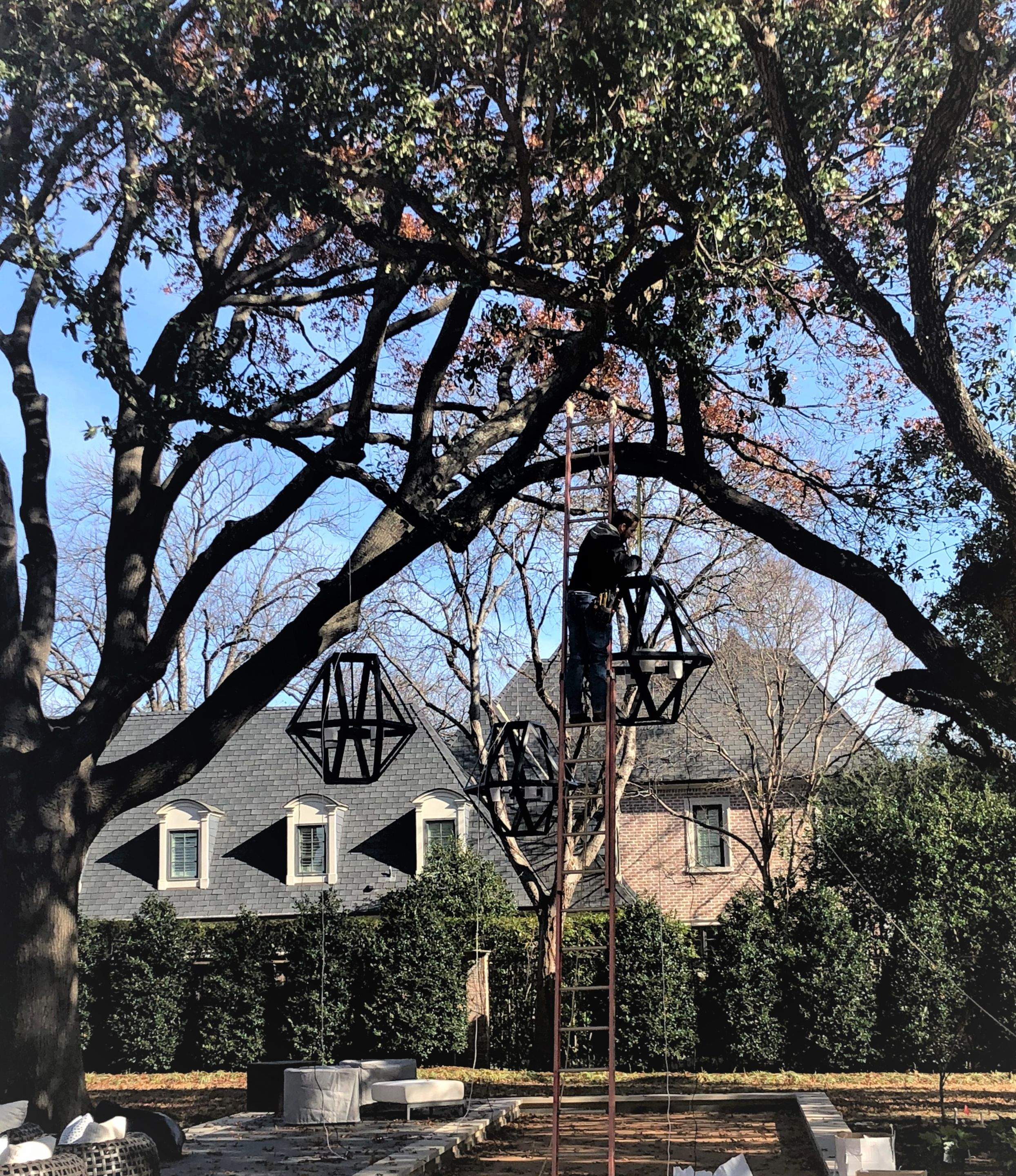 Architectural Outdoor Lighting and Custom Decorative Lantern Installation by Solara Custom Living