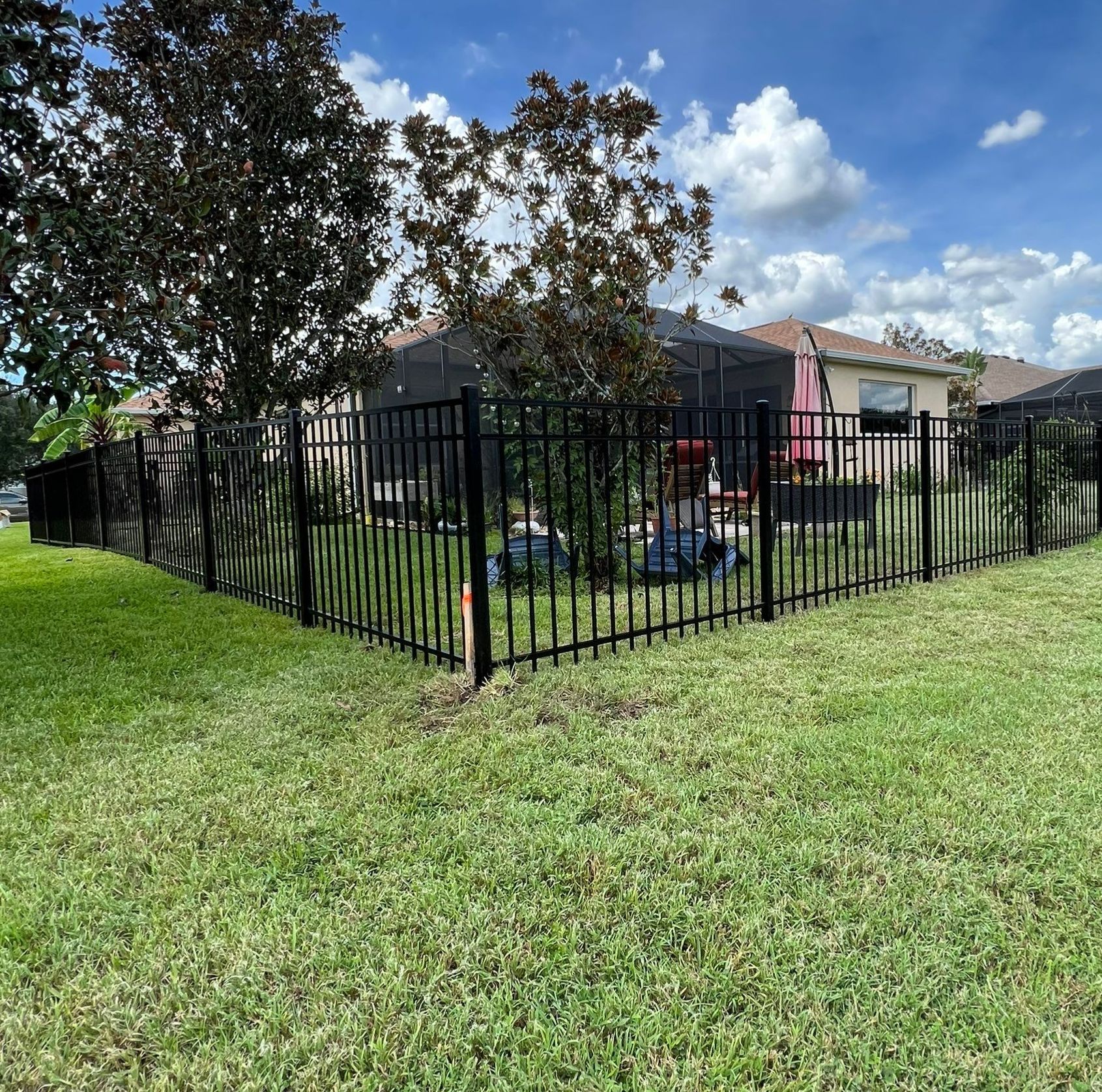 Black Aluminum Fence Installation in Bradenton, FL by Asap fence and gates, LLC