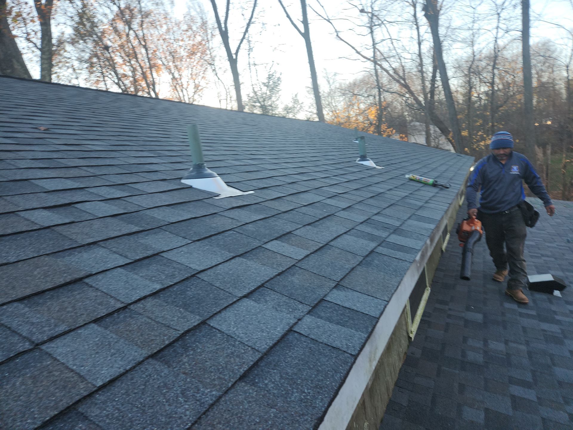 Residential Roofing Installation using Owens Corning TruDefinition Duration AR - Williamsburg Gray by A Plus Exterior