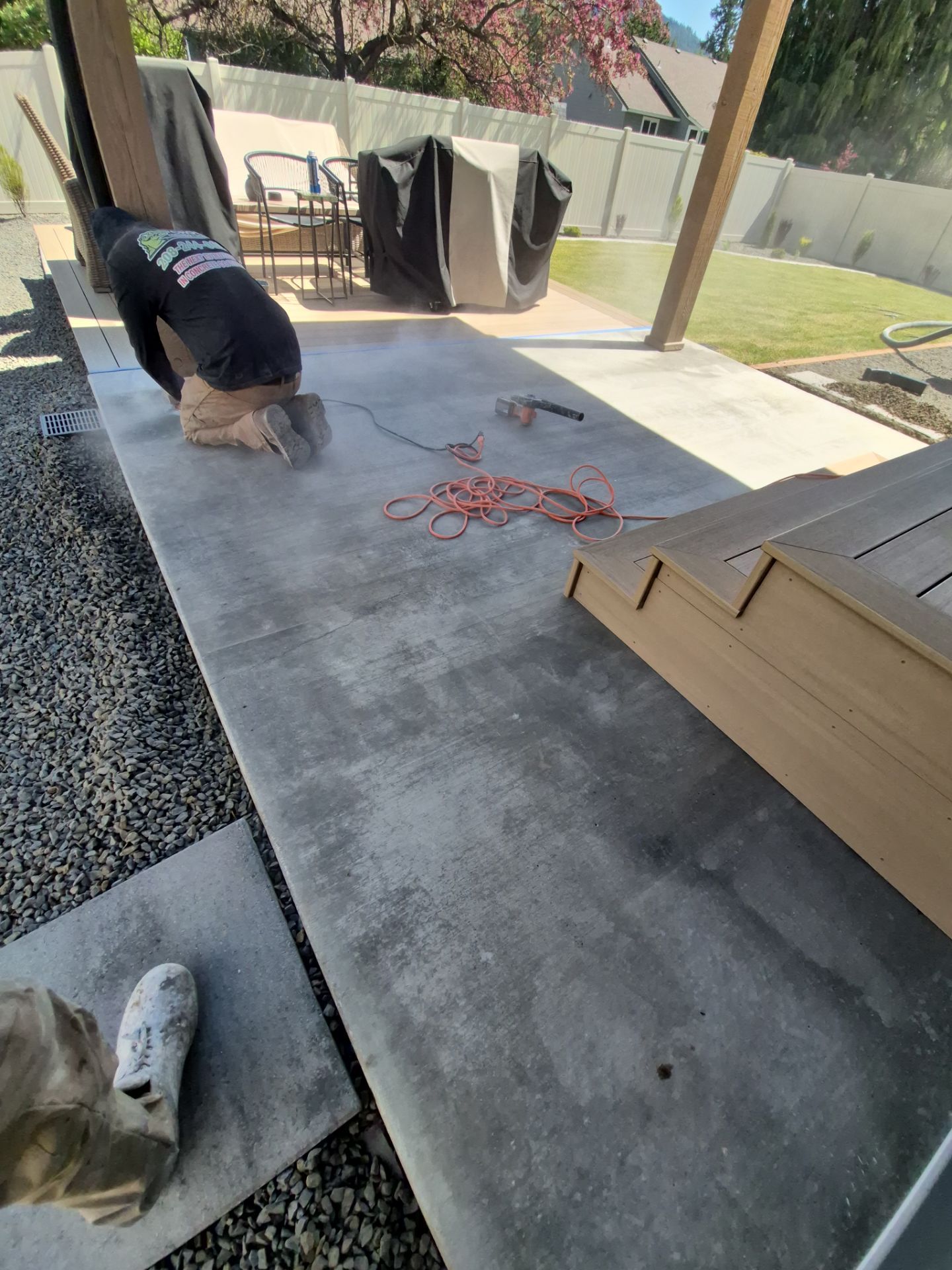 Quartzite Hybrid Patio Coating and Surface Transformation in Hayden by Croc Coatings, LLC
