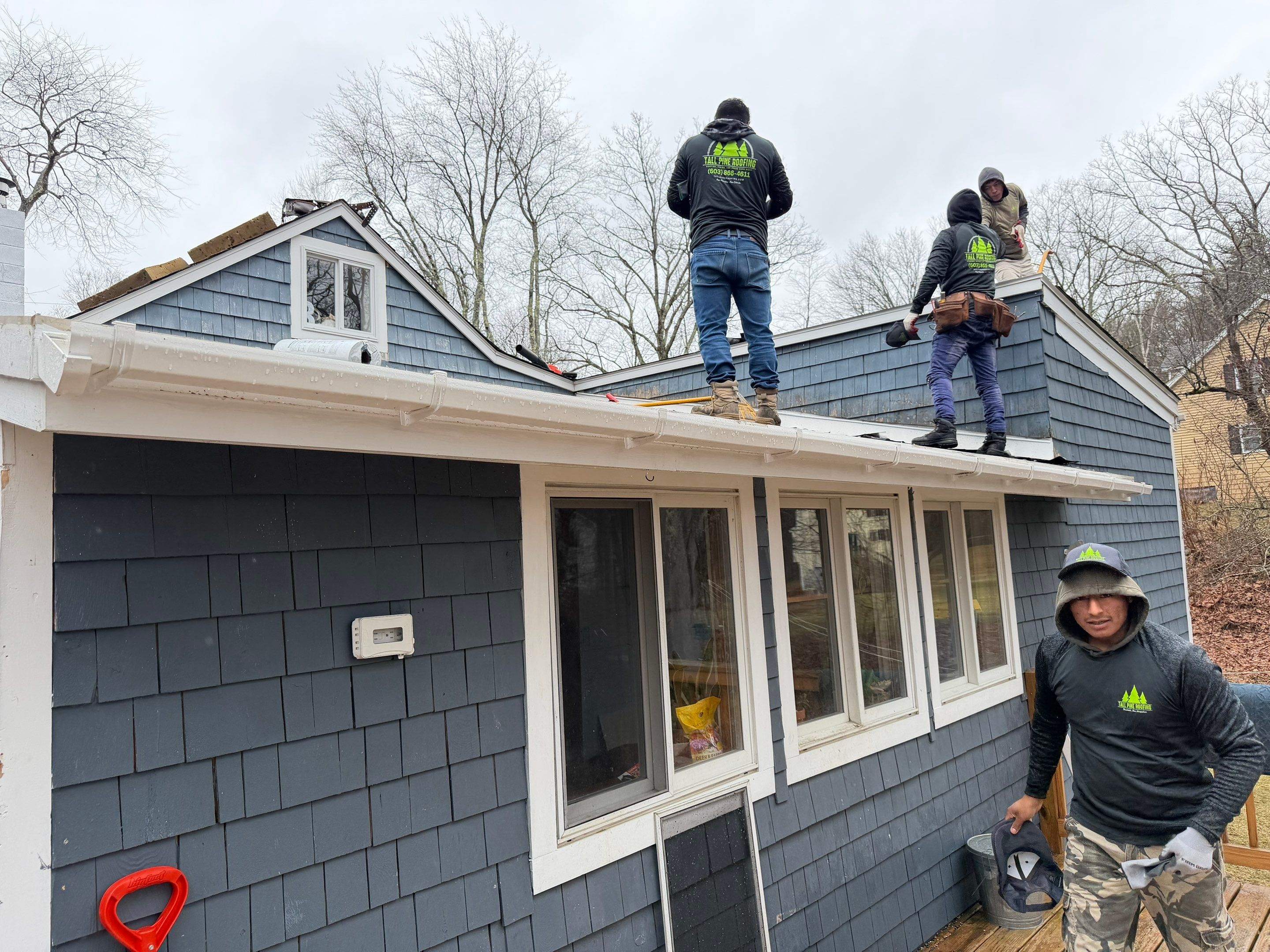 Project in Barrington, NH by Tall pine roofing