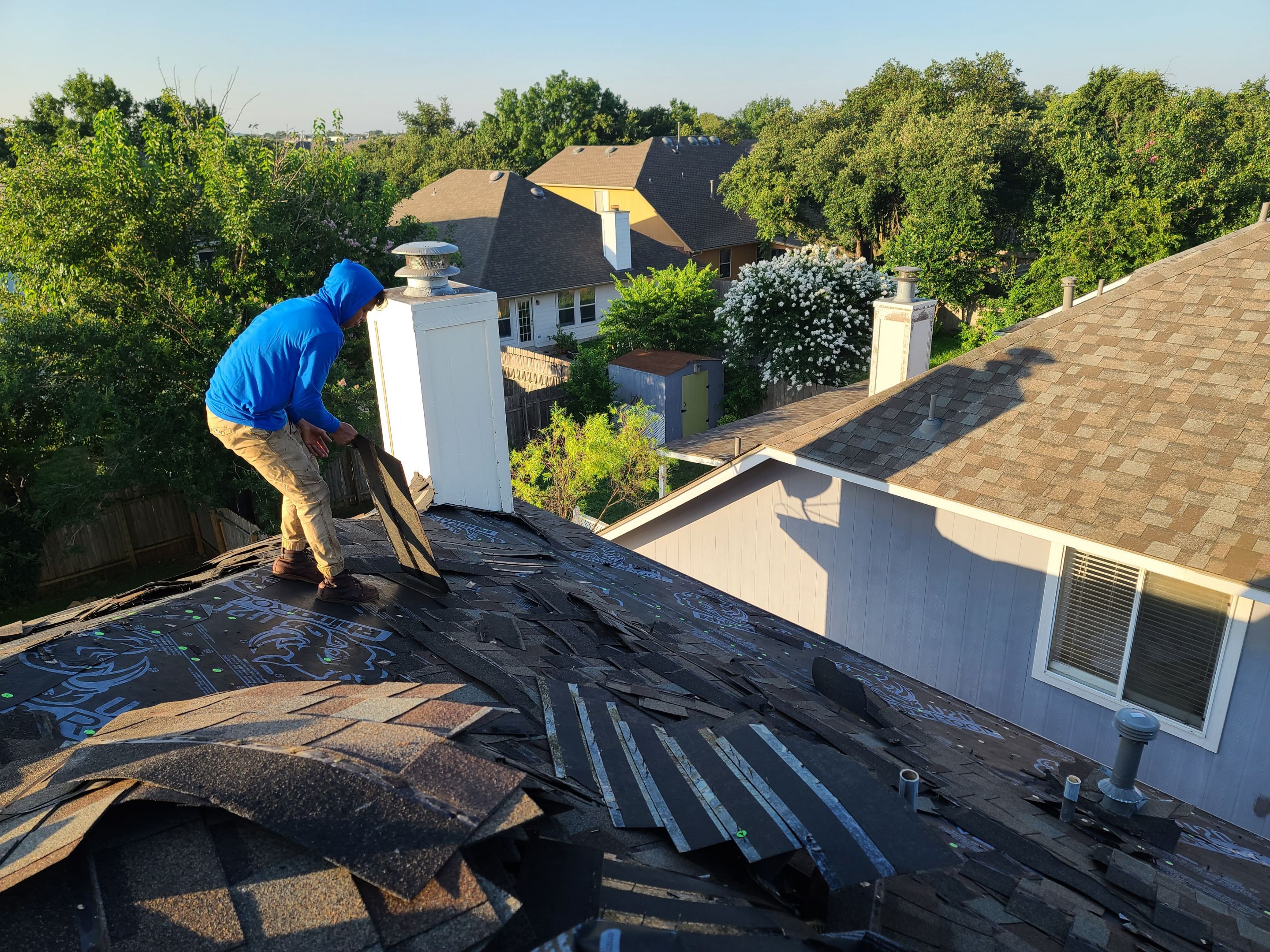 Architectural Shingle Roof Replacement and Sheathing Upgrades in Round Rock by Caliber Restoration LLC