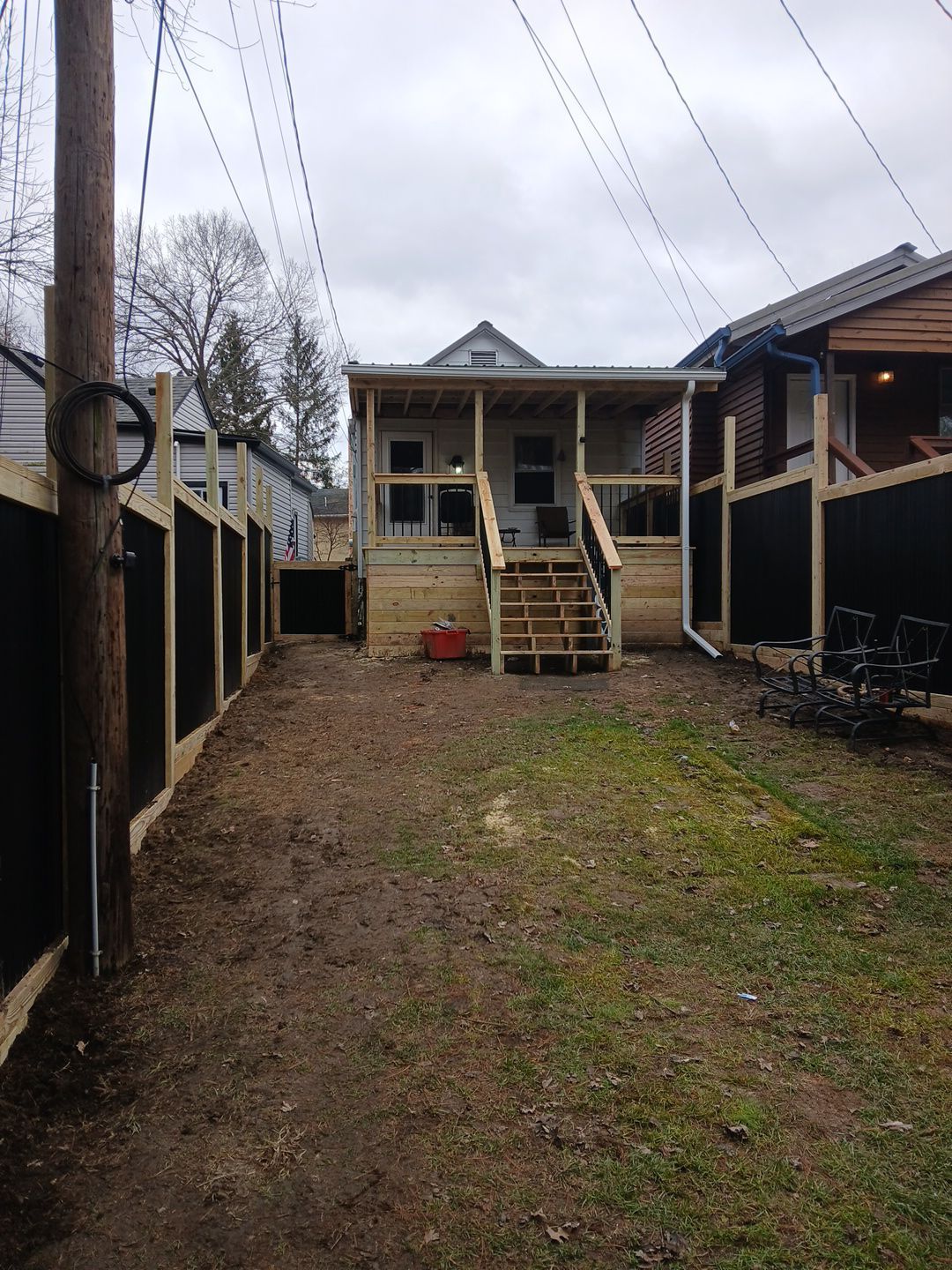 Deck Installation using Treated Lumber  by Leach and Brown Construction LLC