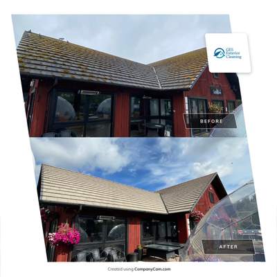 Roof And Render Clean using Honda 15lpm Low Pressure Washing Machine