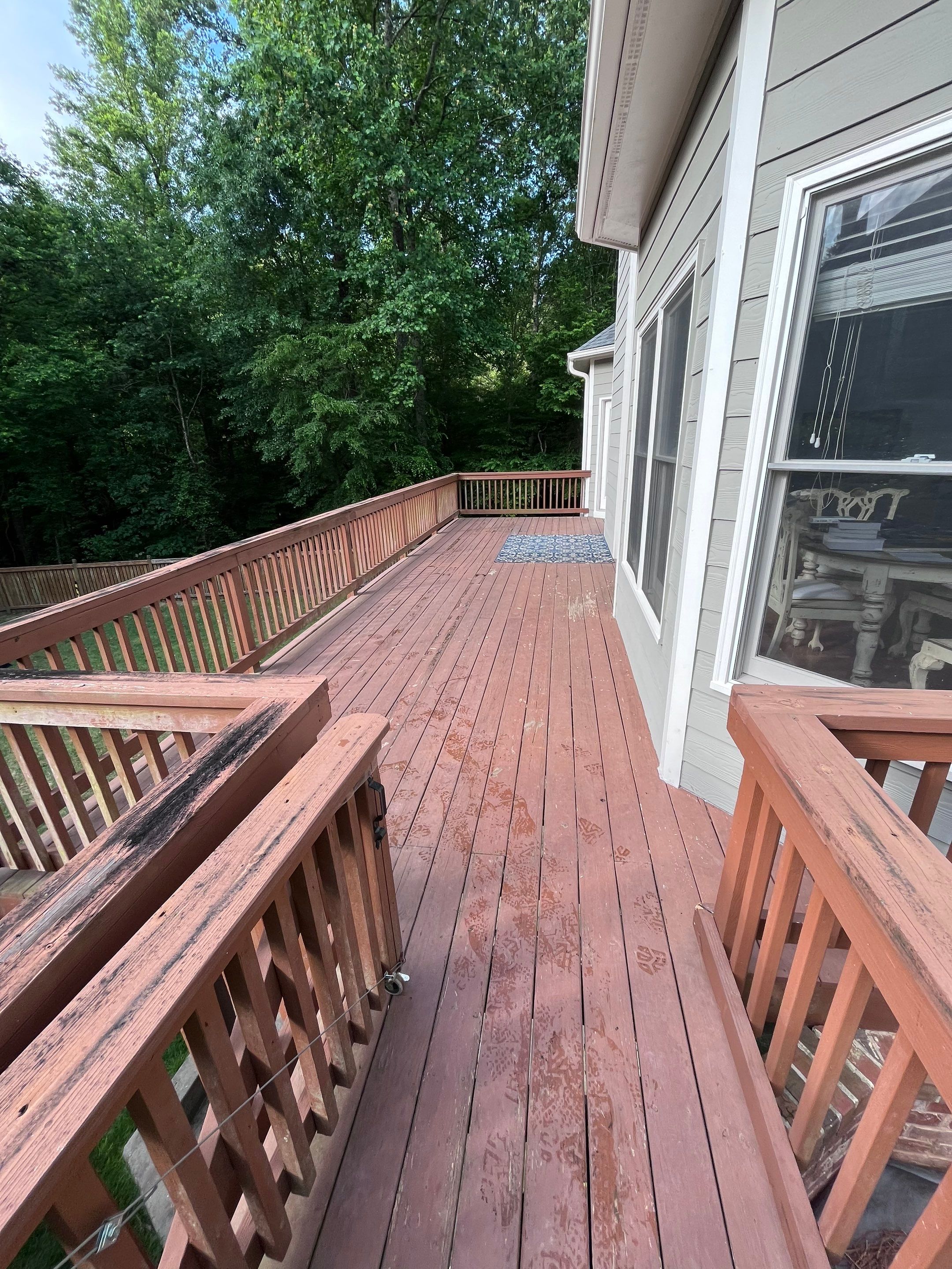 Elevated Wood Deck Replacement and Staircase Installation in Woodstock by Swift Home Renovations
