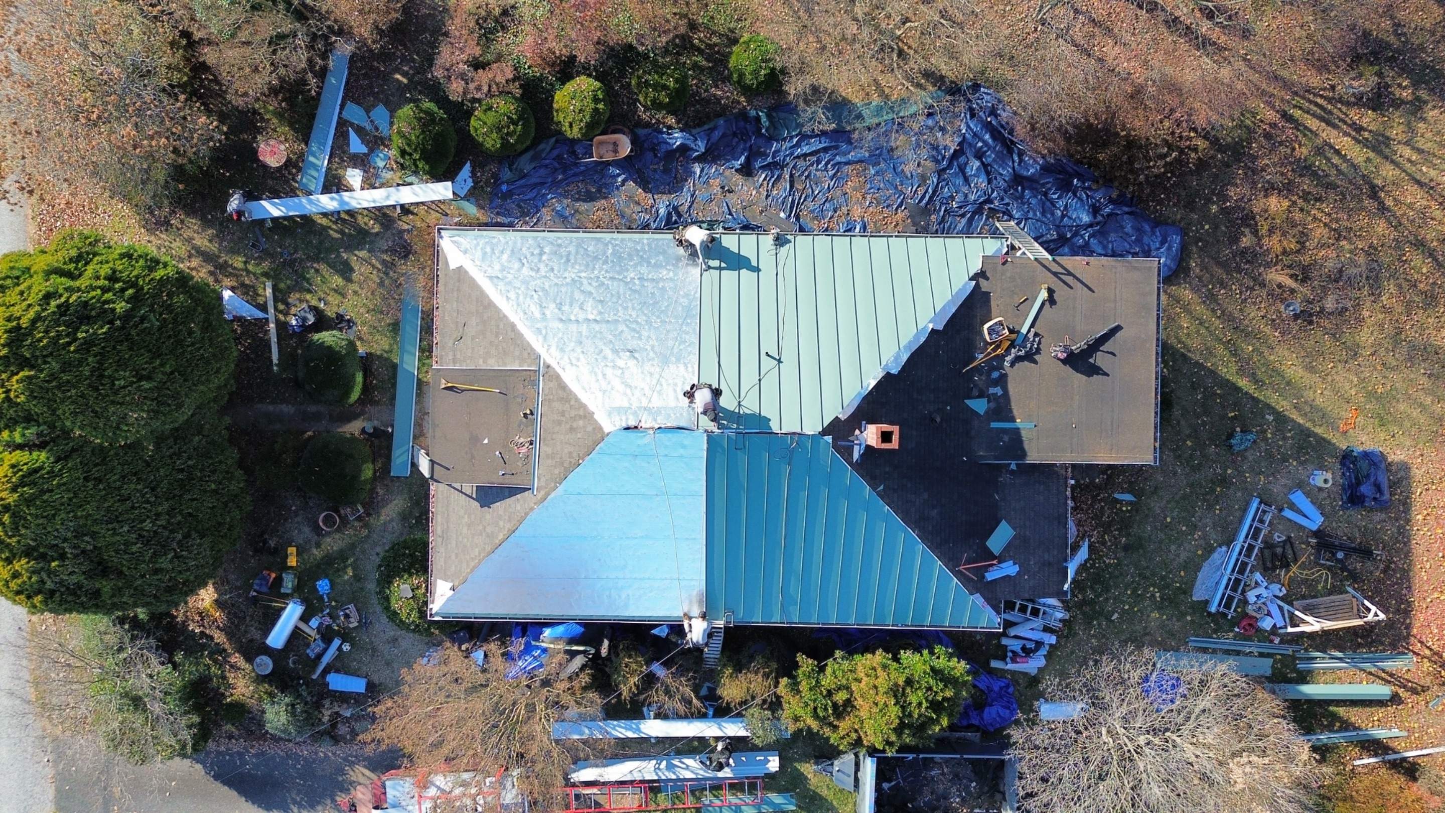 Residential Roofing Installation using Standing Seam Metal Roof | Mechanically Fastened | 24 Gauge by Matter Construction, LLC