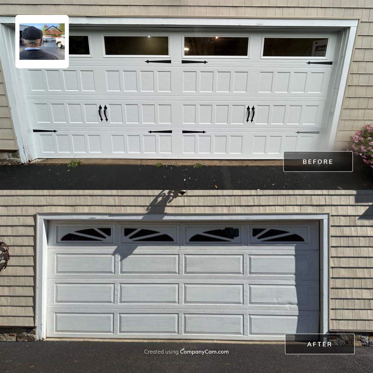 Beautiful Amarr Designer Choice Garage Door Installation by DiGiorgi Roofing and Siding Inc
