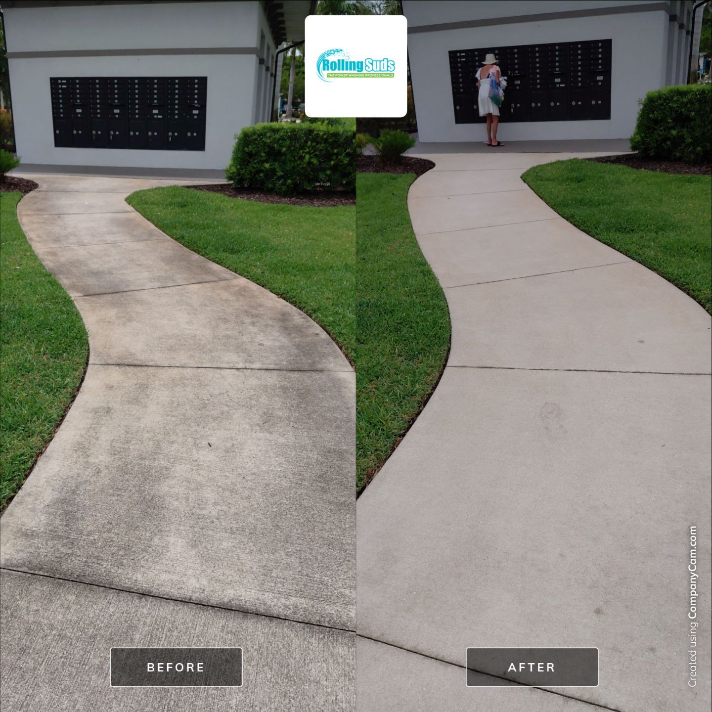 Apartment Flat Work by Rolling Suds Power Washing of Naples - Fort Myers