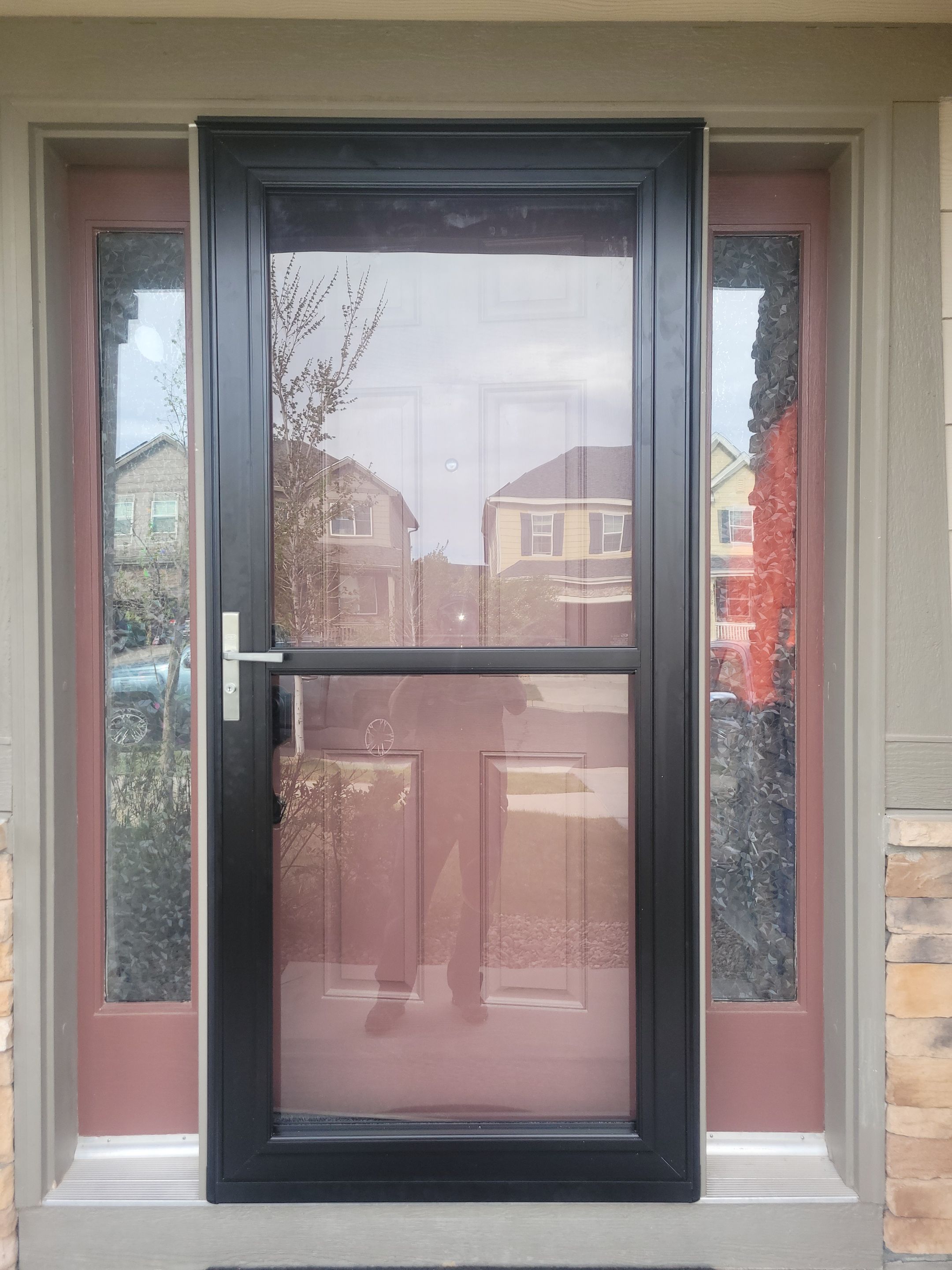 Storm Door Install using Black Larson EasyVent Storm Door by Storm Door Guy 