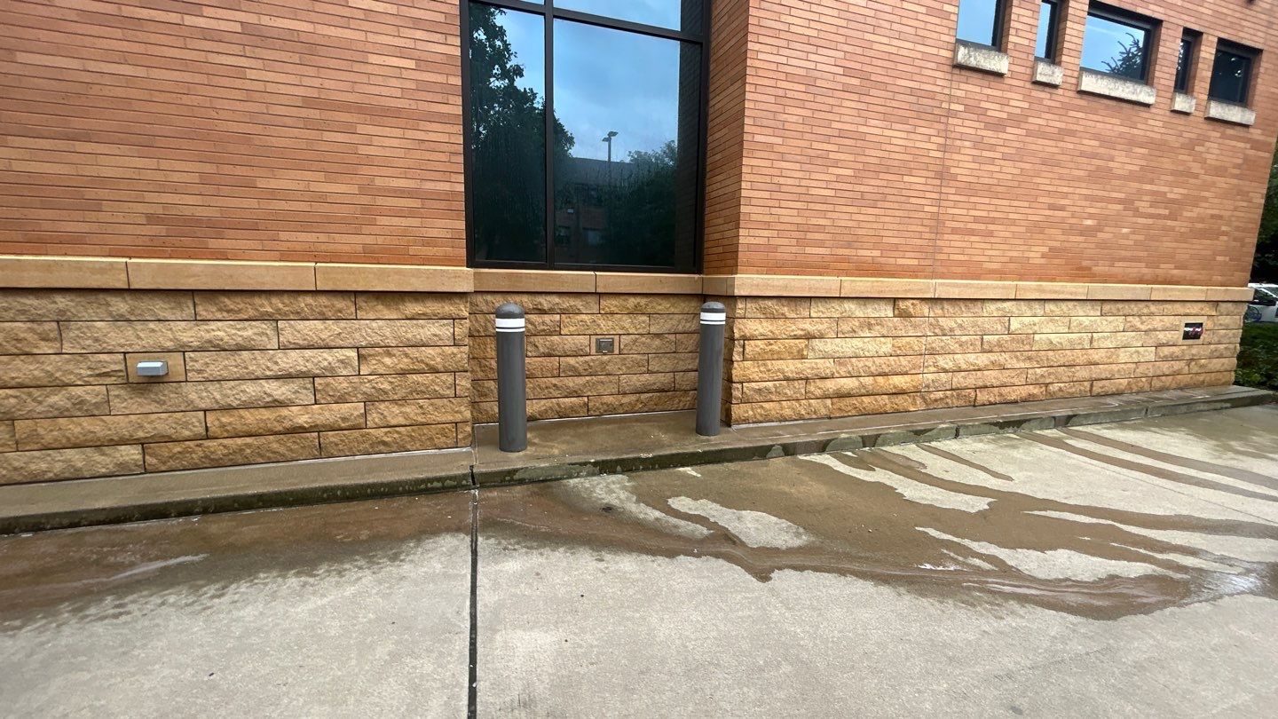 natural stone using Algaecide, soft wash soap by Northern Power Washing LLC.