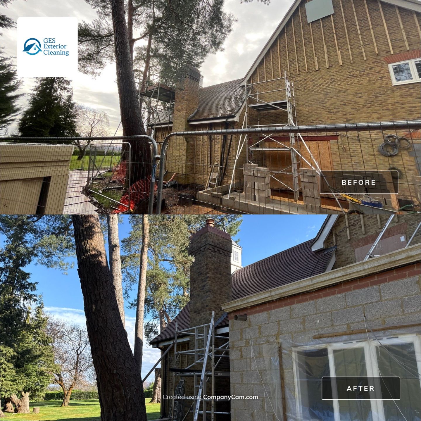 Roof Cleaning and Biocide Treatment using Softwash Equipment by Ges Exterior Cleaning ltd