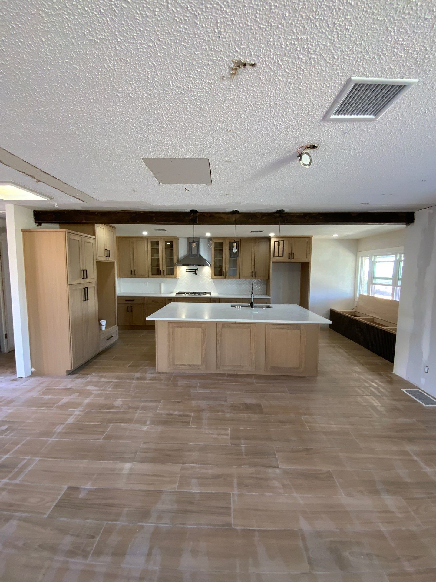 Modern Kitchen Remodel and Wood-Look Tile Installation in El Paso by SC Remodeling
