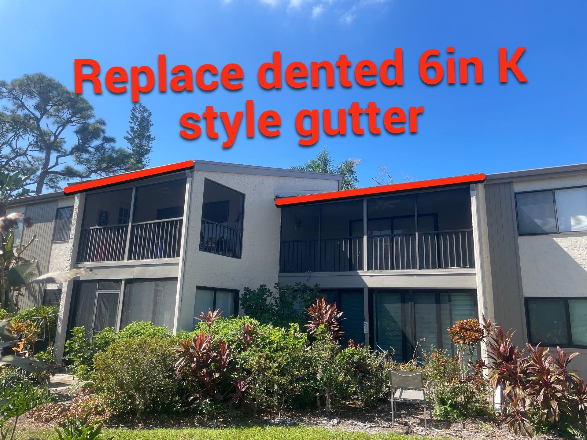 White Gutters Repair and Installation in Sarasota FL by Gutter Professors