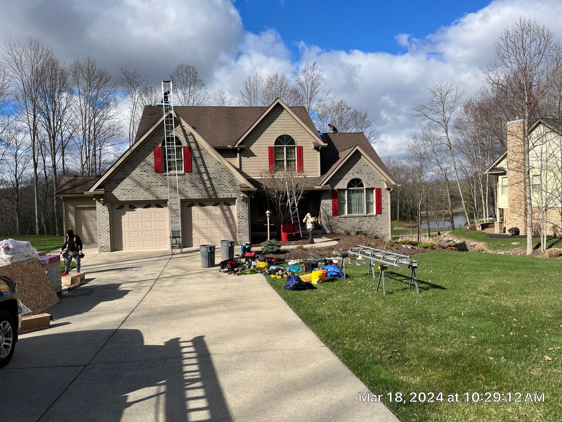 Residential Roofing Installation using certainteed Landmark Shingles by Fahey Roofing + Contracting