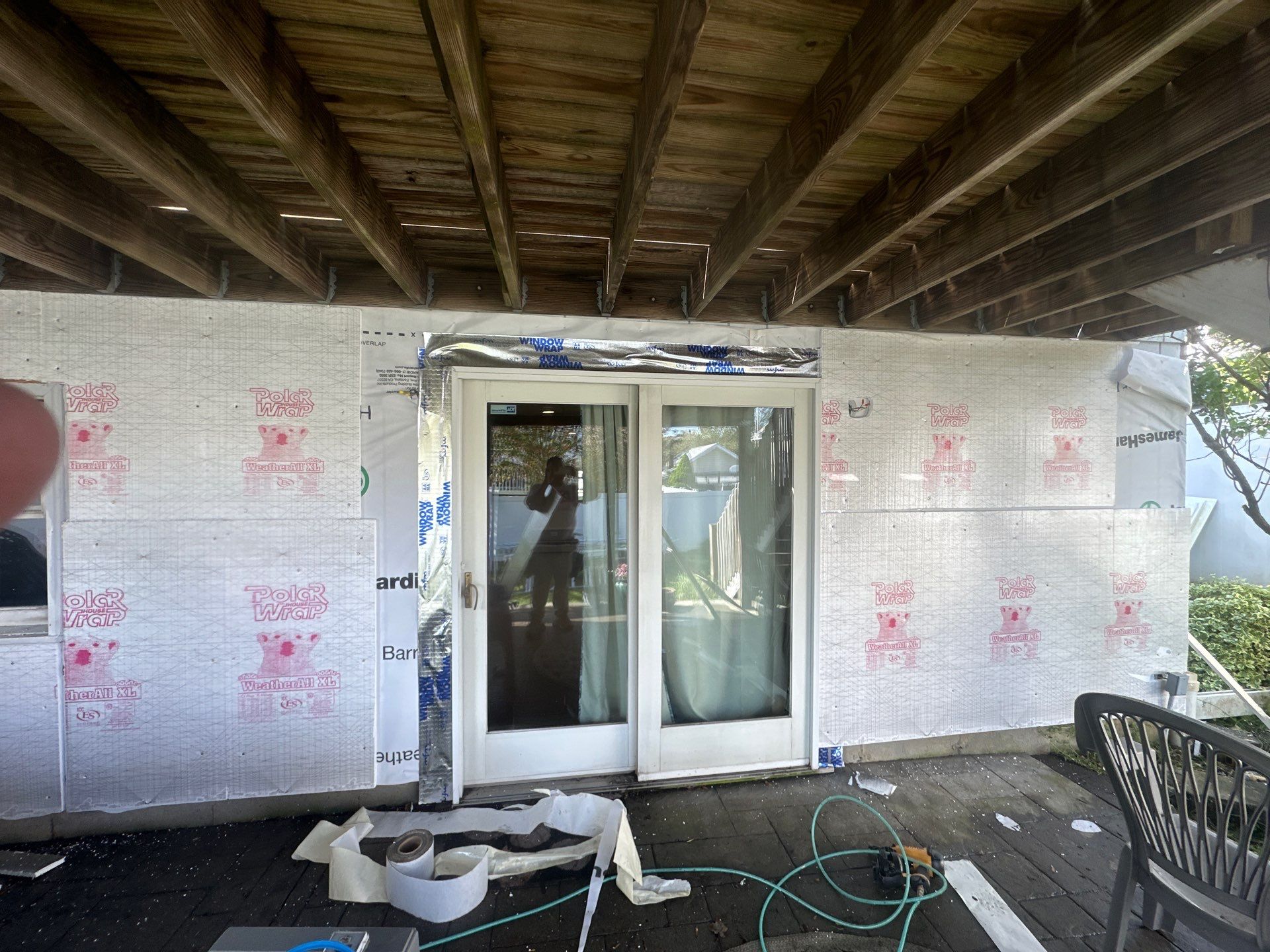 Siding Installation using Certainteed Cedar Impressions Straight Edge Perfection Shingles - D7 - Pacific Blue by A Plus Exterior