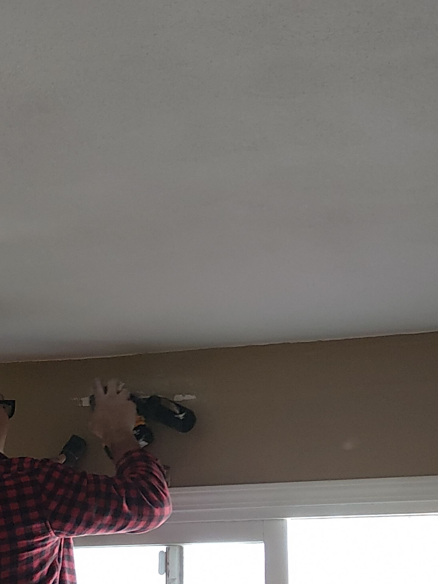 Drywall Repair Above Sliding Door + Seam Repair - Columbia, IL by Legendary Services Company LLC.