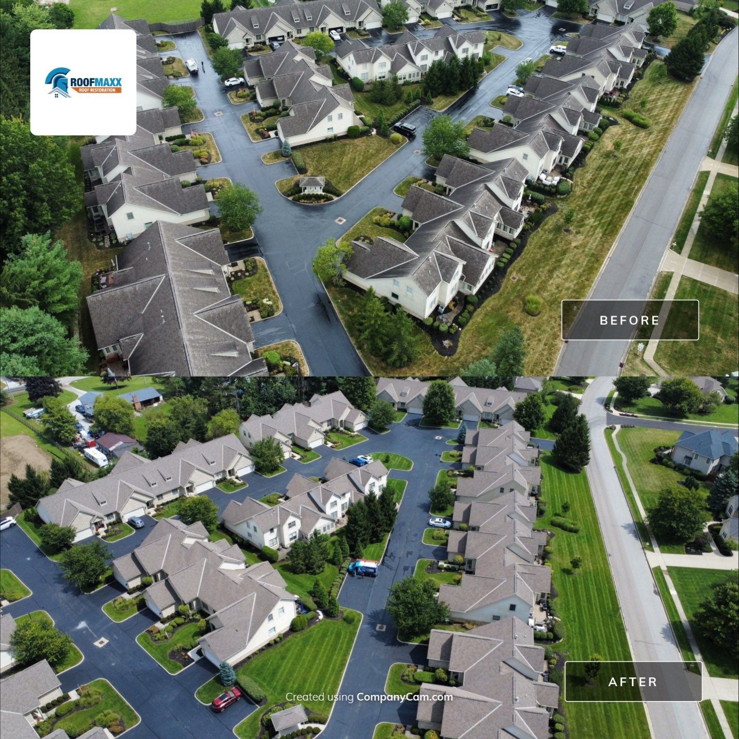 Condo Reference Before and Afters by Roof Maxx of Columbus, OH