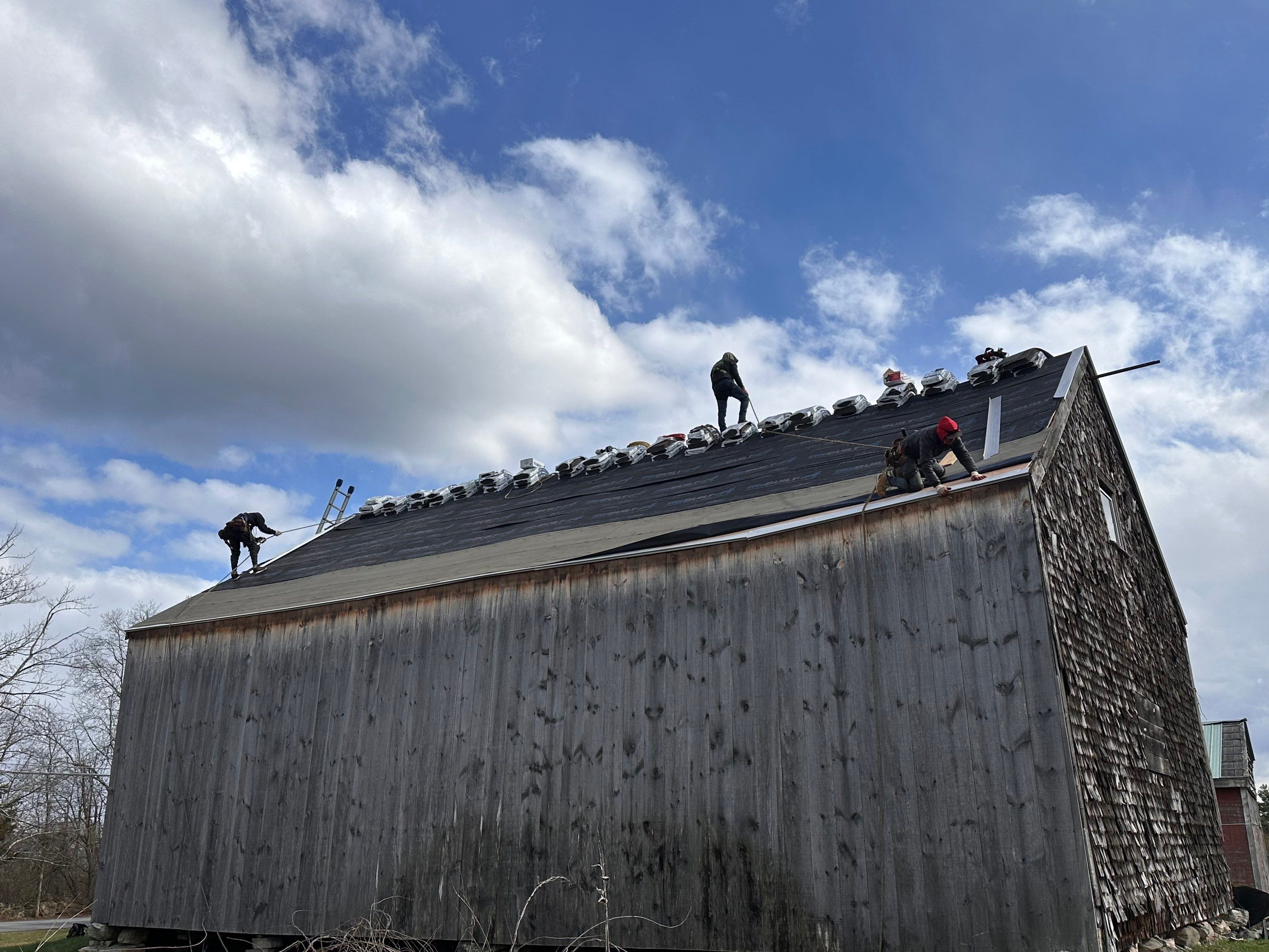 Barn in Derry, NH — this one came with some serious challenges. by Tall pine roofing