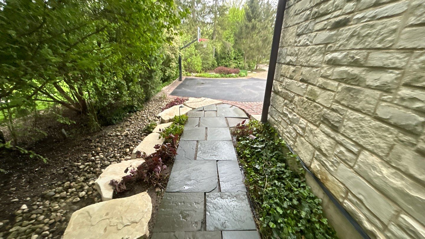 Winnetka, IL bluestone patio cleaning by Northern Power Washing LLC.