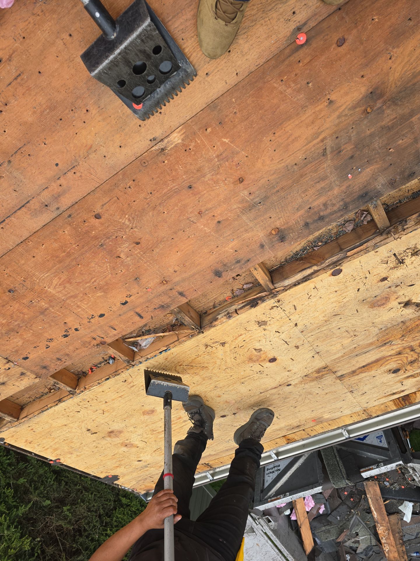 Residential Roof Replacement and Plywood Sheathing Repair in Torrington by A Plus Exterior