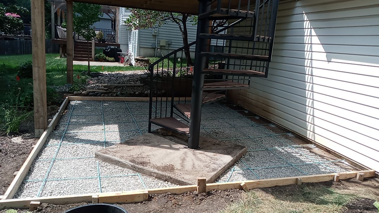Back Yard Paver Patio by LAND ESCAPES LLC