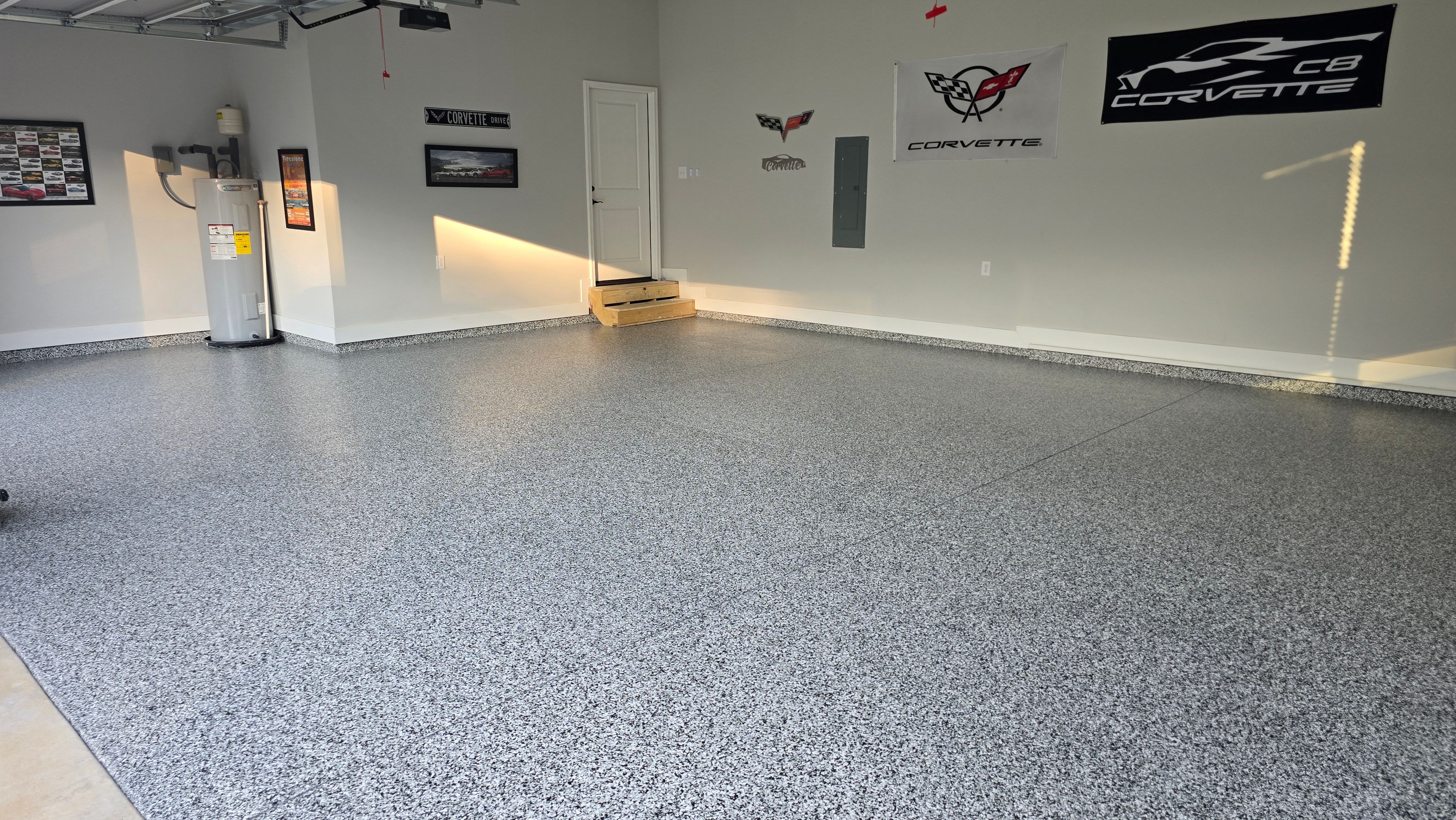 Garage using Domino by Elite Floor Solutions