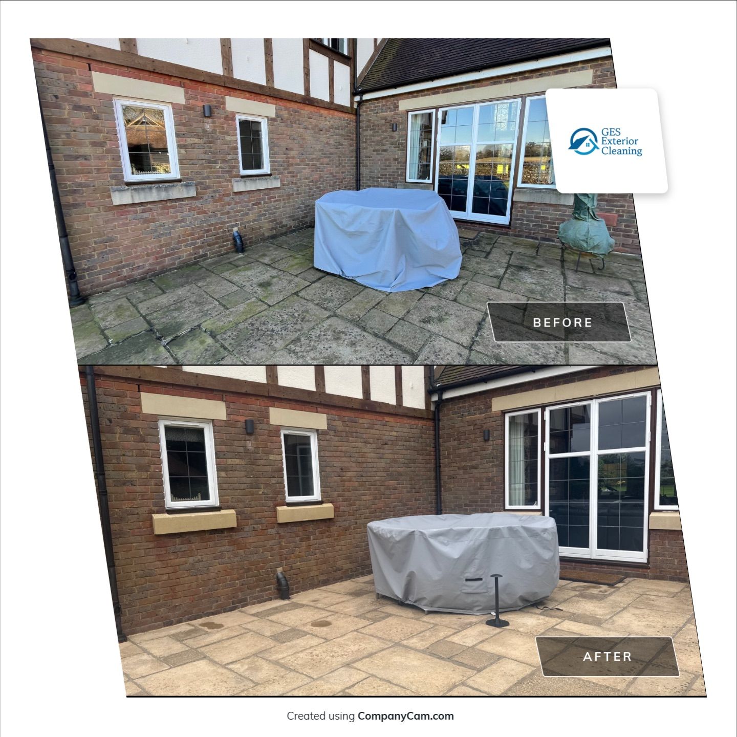 Roof Clean - Patio Clean using 18inch Whirlaway FSC by Ges Exterior Cleaning ltd