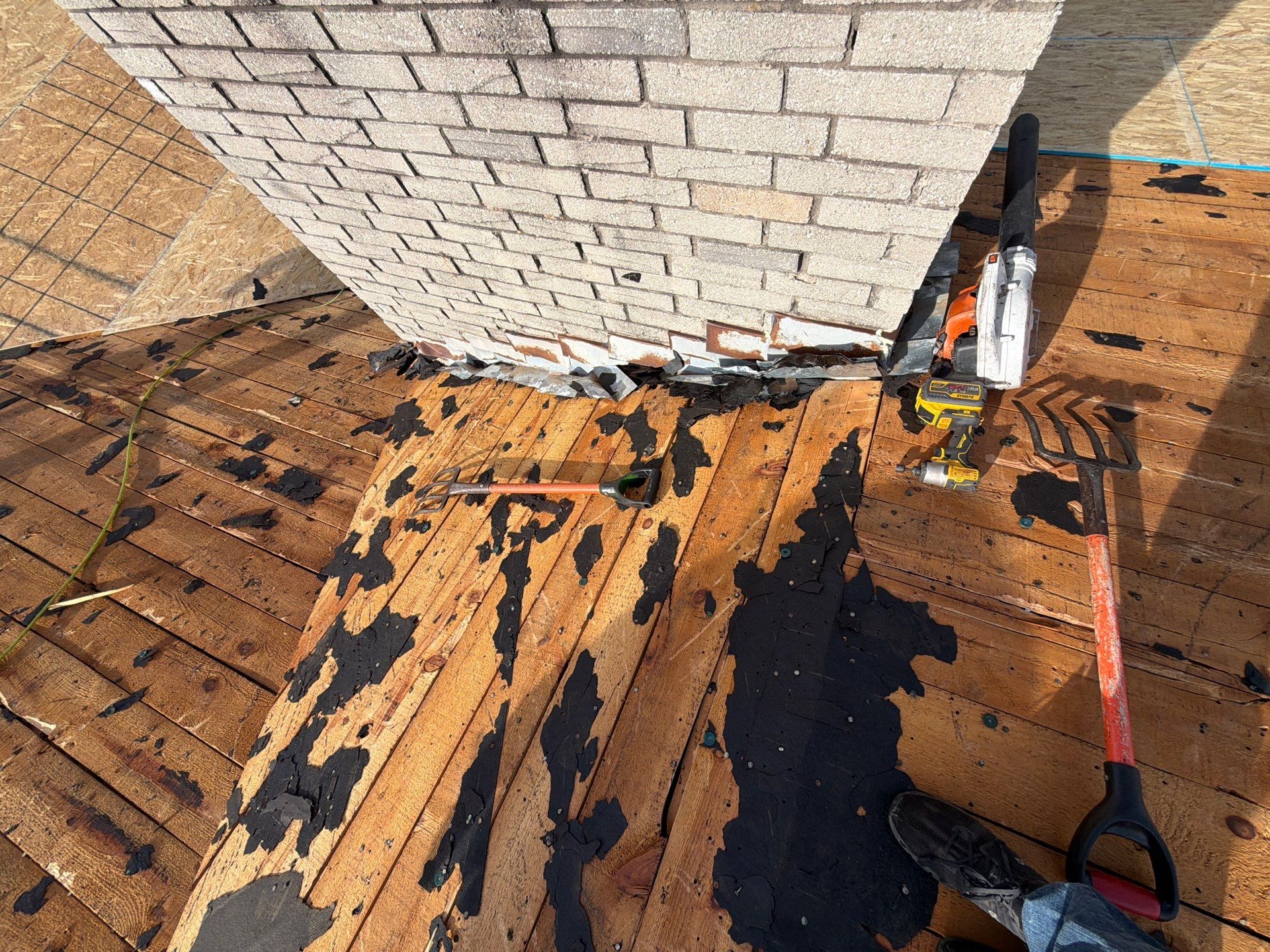 Buh-bye space decking!  by BANA Roofing and Solar Supply