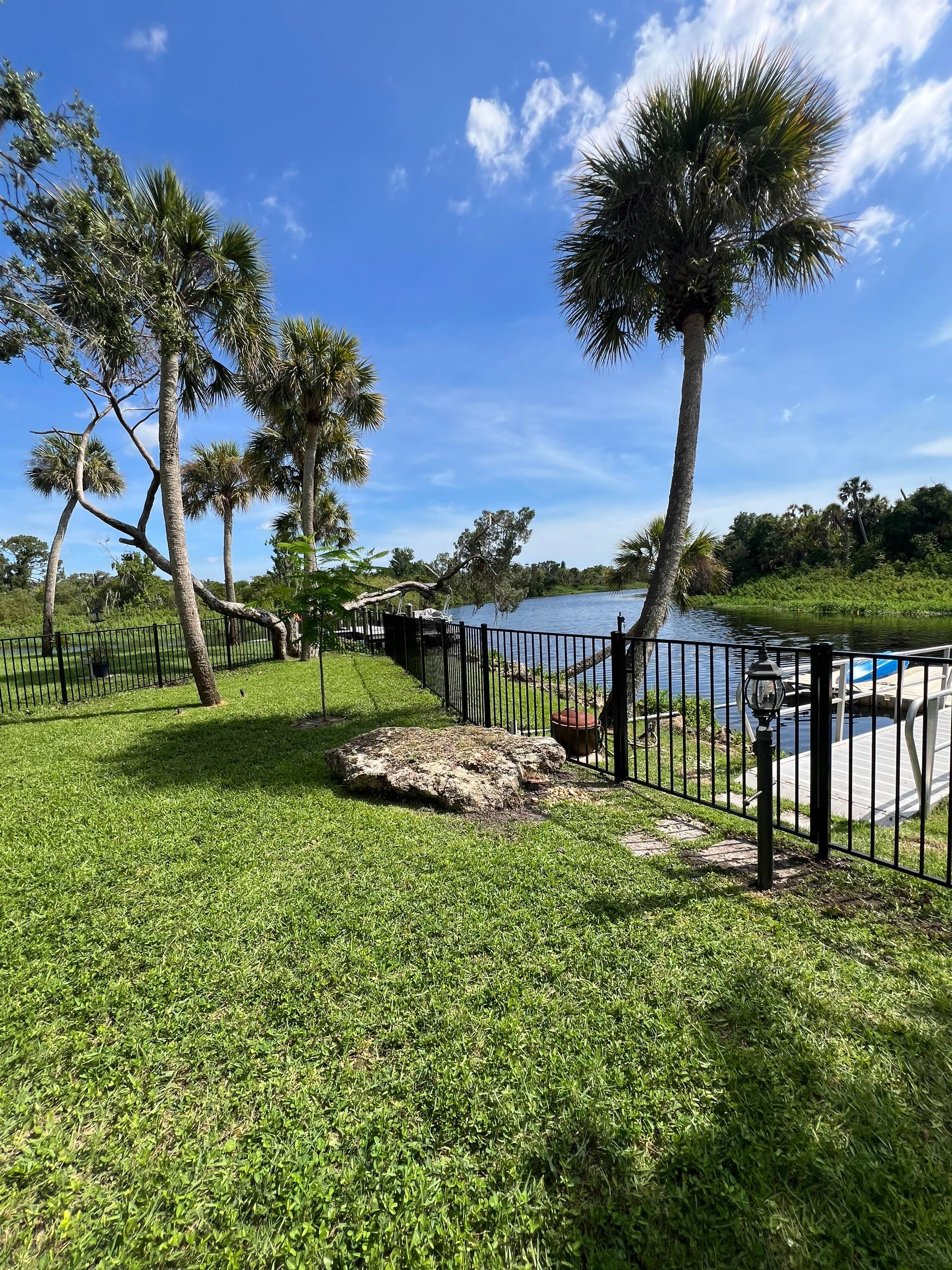 Aluminum Fence Installation using Black 3 Rail Aluminum Fence by Asap fence and gates, LLC