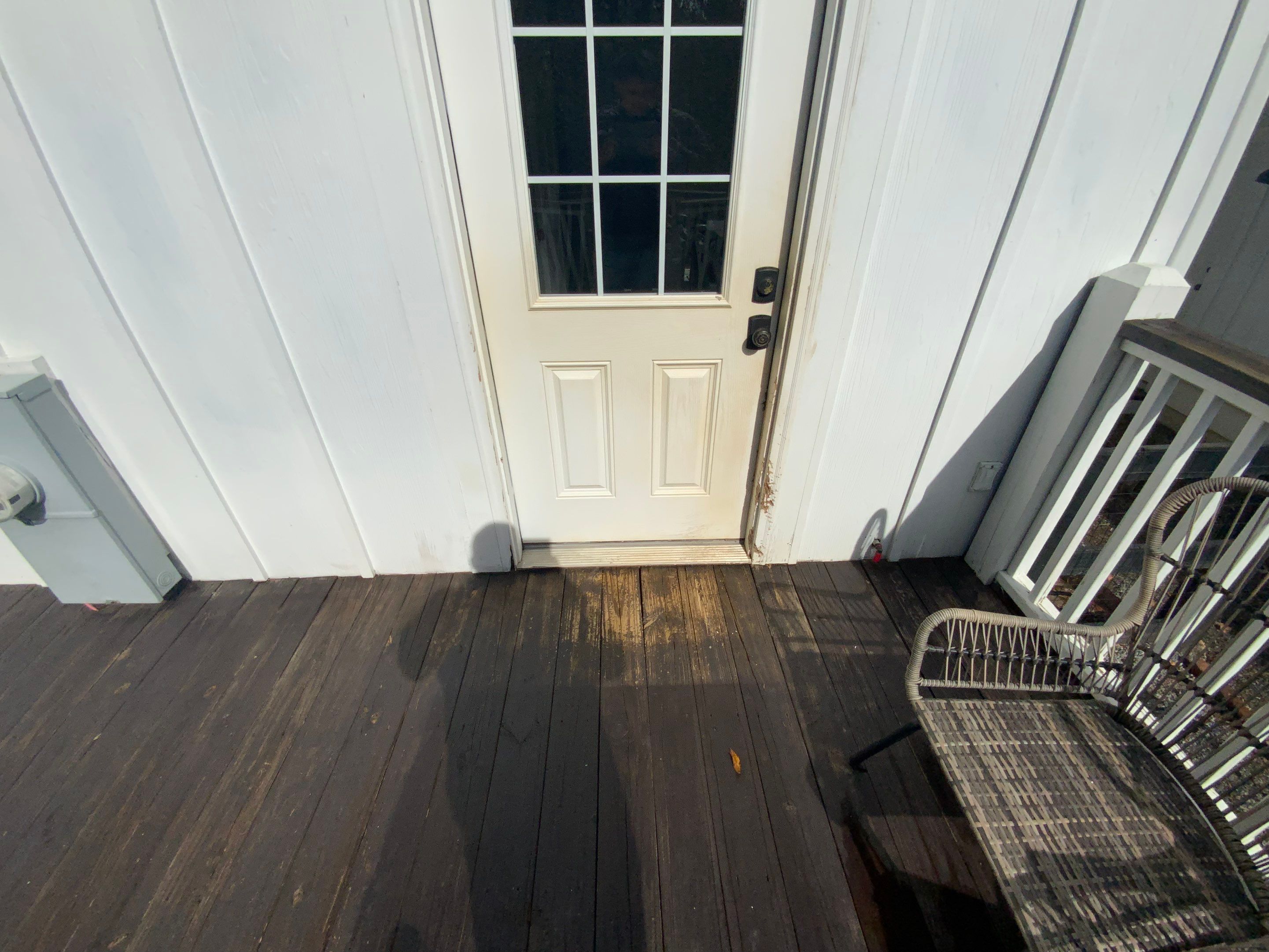 Exterior Trim Painting and Dark Deck Staining in Acworth by Swift Home Renovations