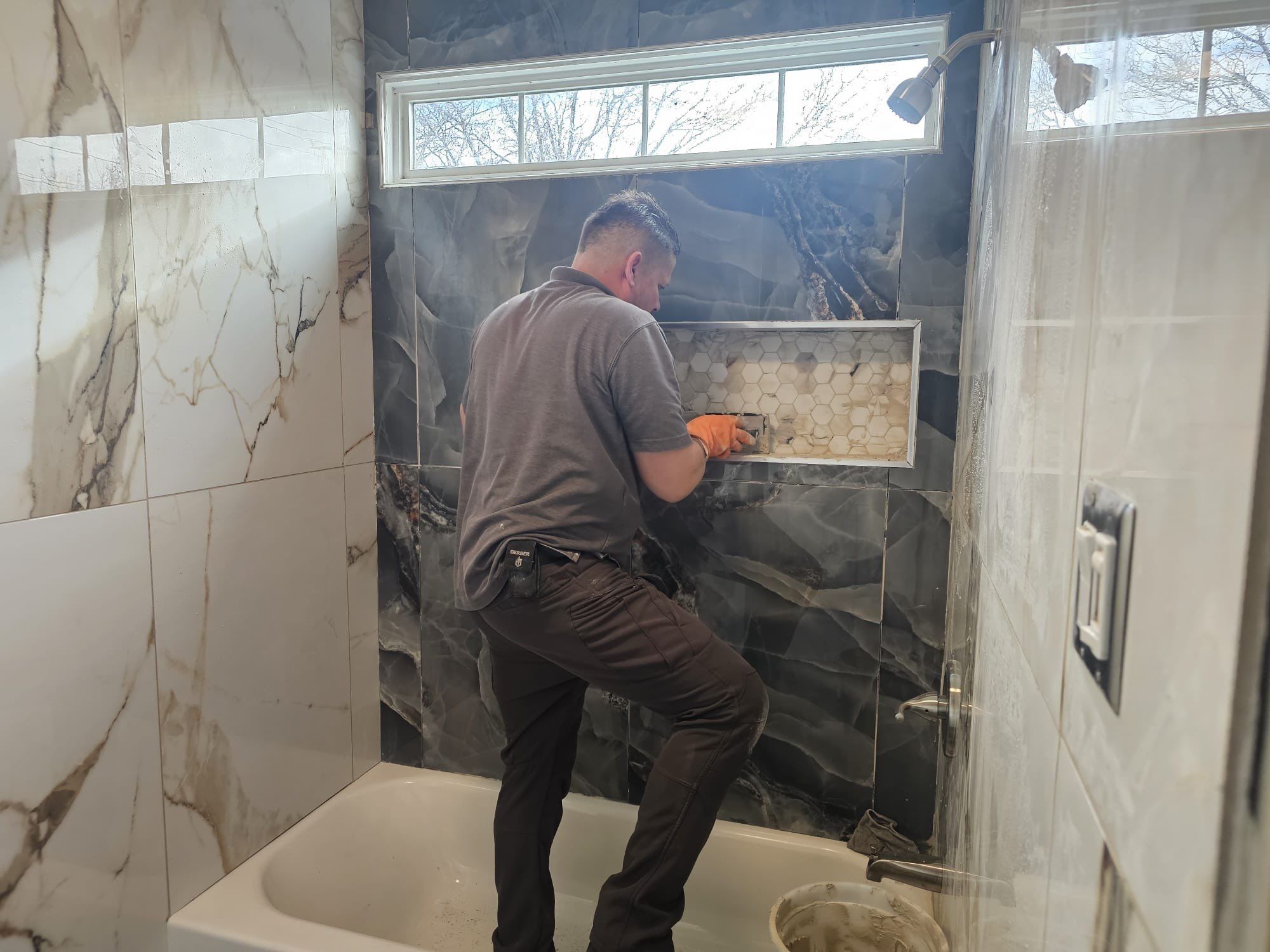 Luxury Bathroom  by Blue Handyman   LLC