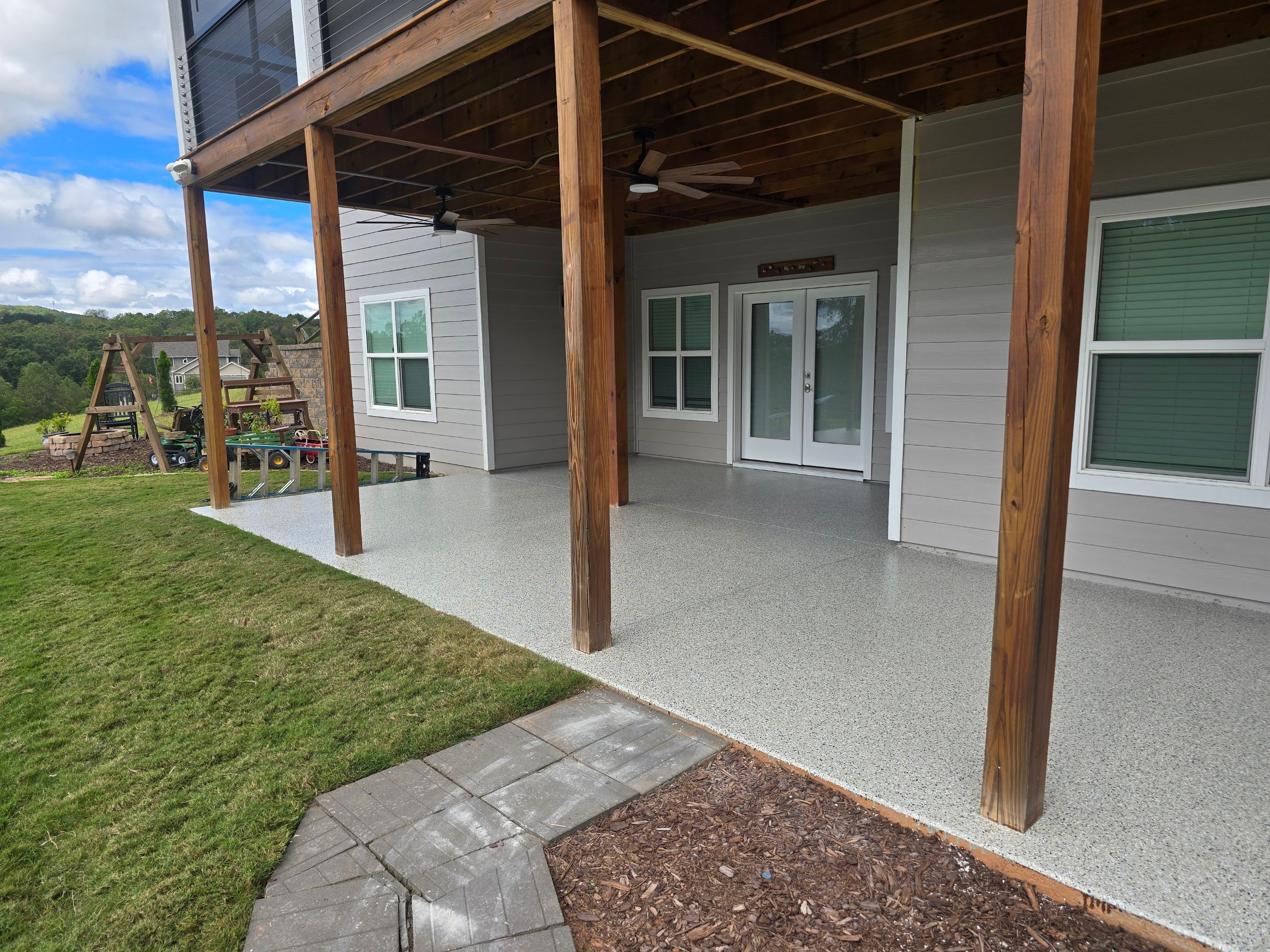 Back Patio using Cabin Fever by Elite Floor Solutions