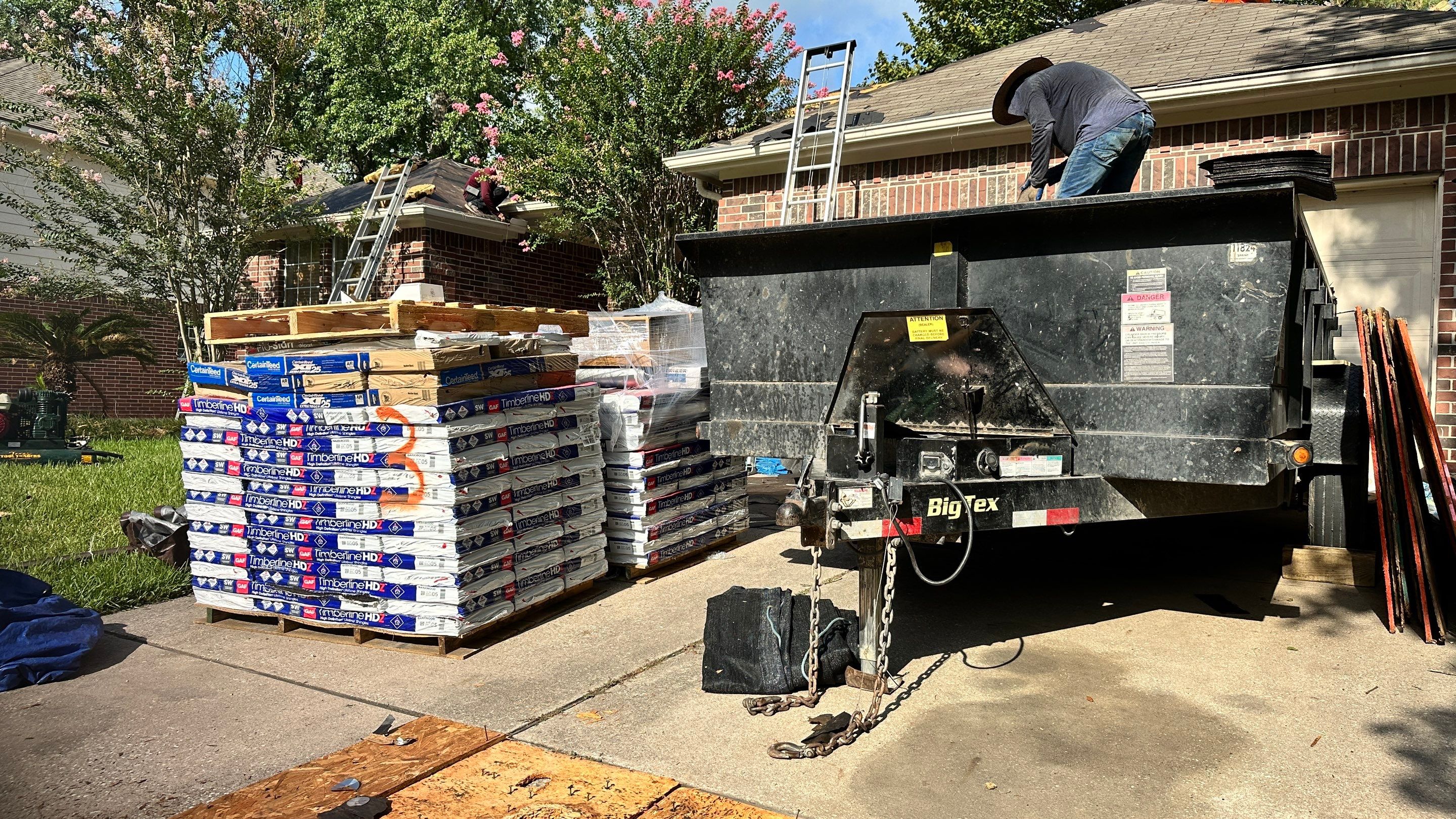Storm-Damaged Deck Rebuilt & New Roof Installed — Spring, TX by PL Roofing & SB Roofing, LLC.