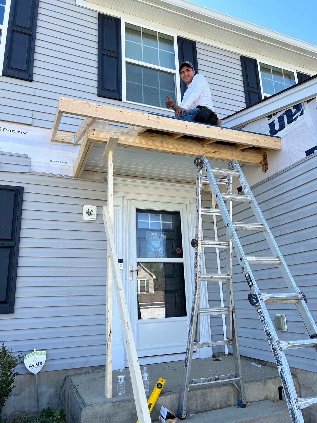 Front Porch Installation by Midlands Roofing & Exteriors