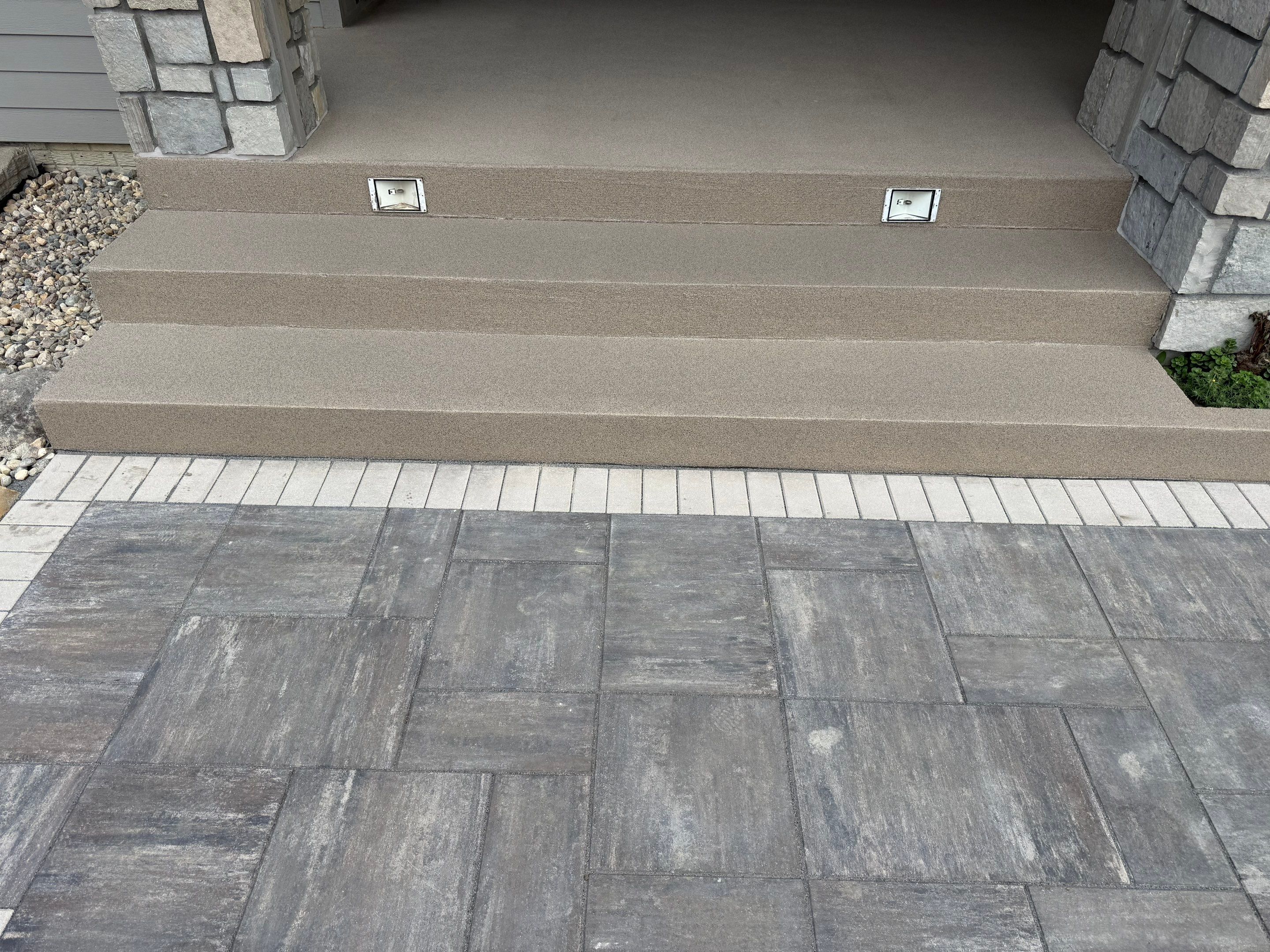 Sioux Falls Patio Concrete Coating and Porch Step Repair by Select Painting, Coatings & Garage Cabinets
